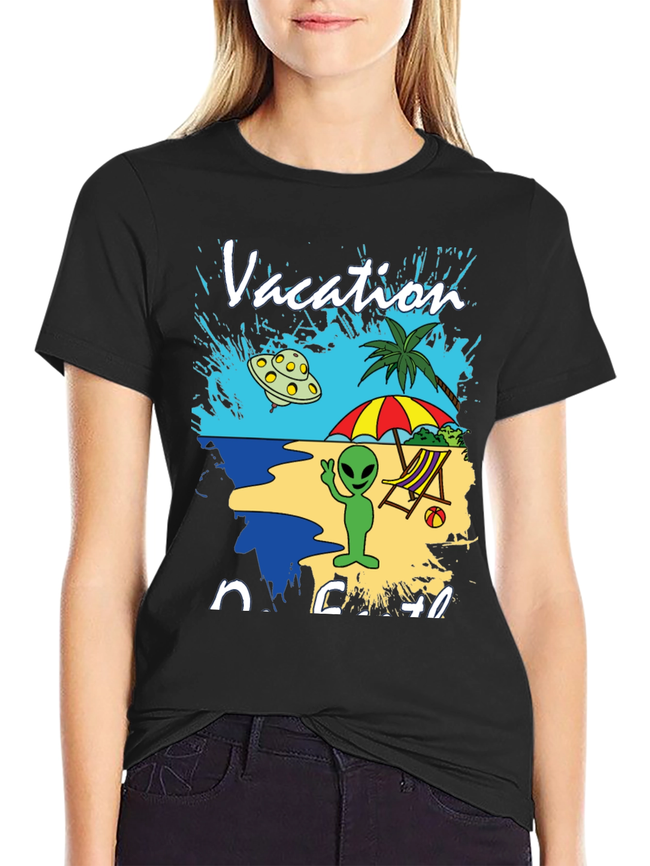 Alien Vacation Beach T-Shirt