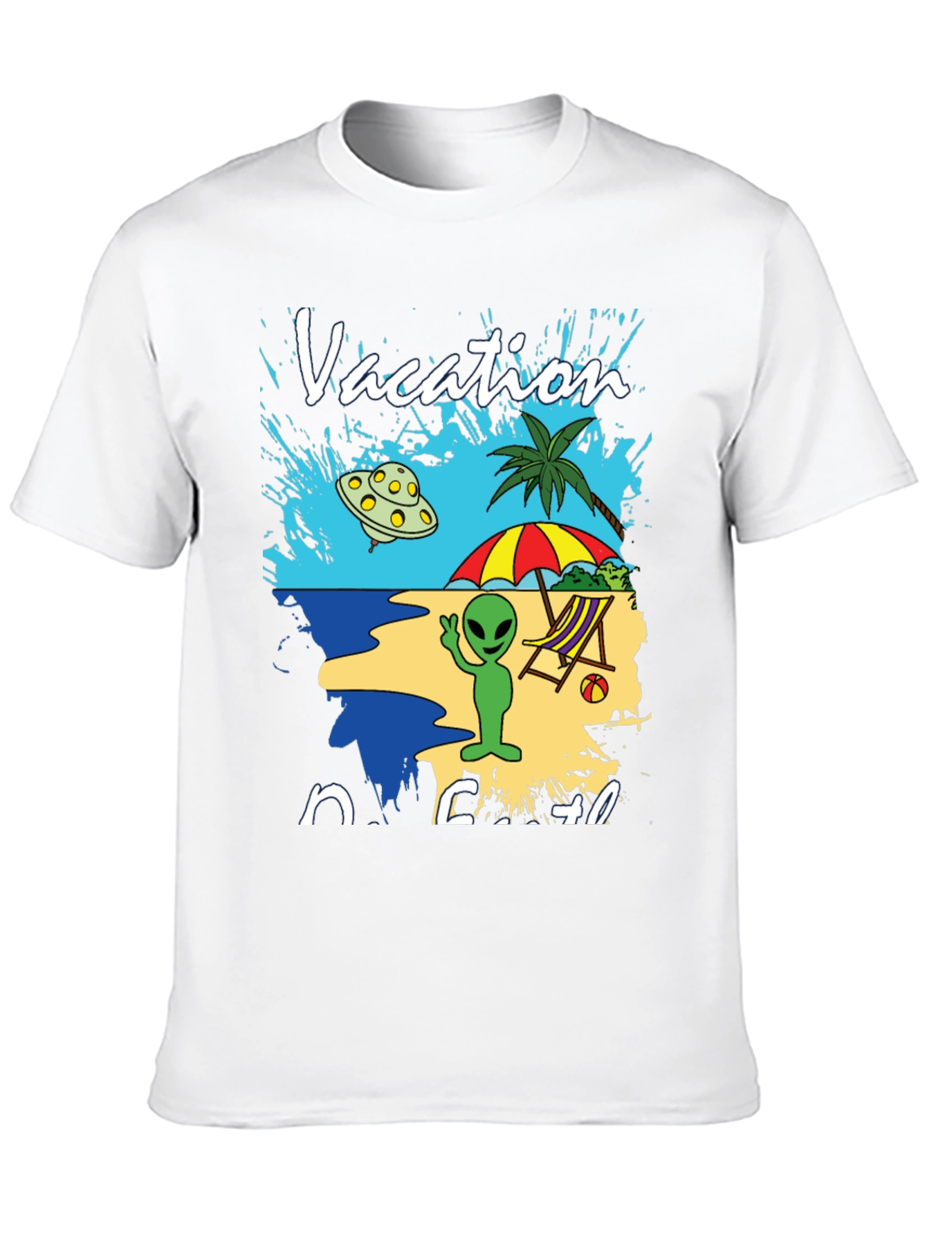 Alien Vacation Beach T-Shirt