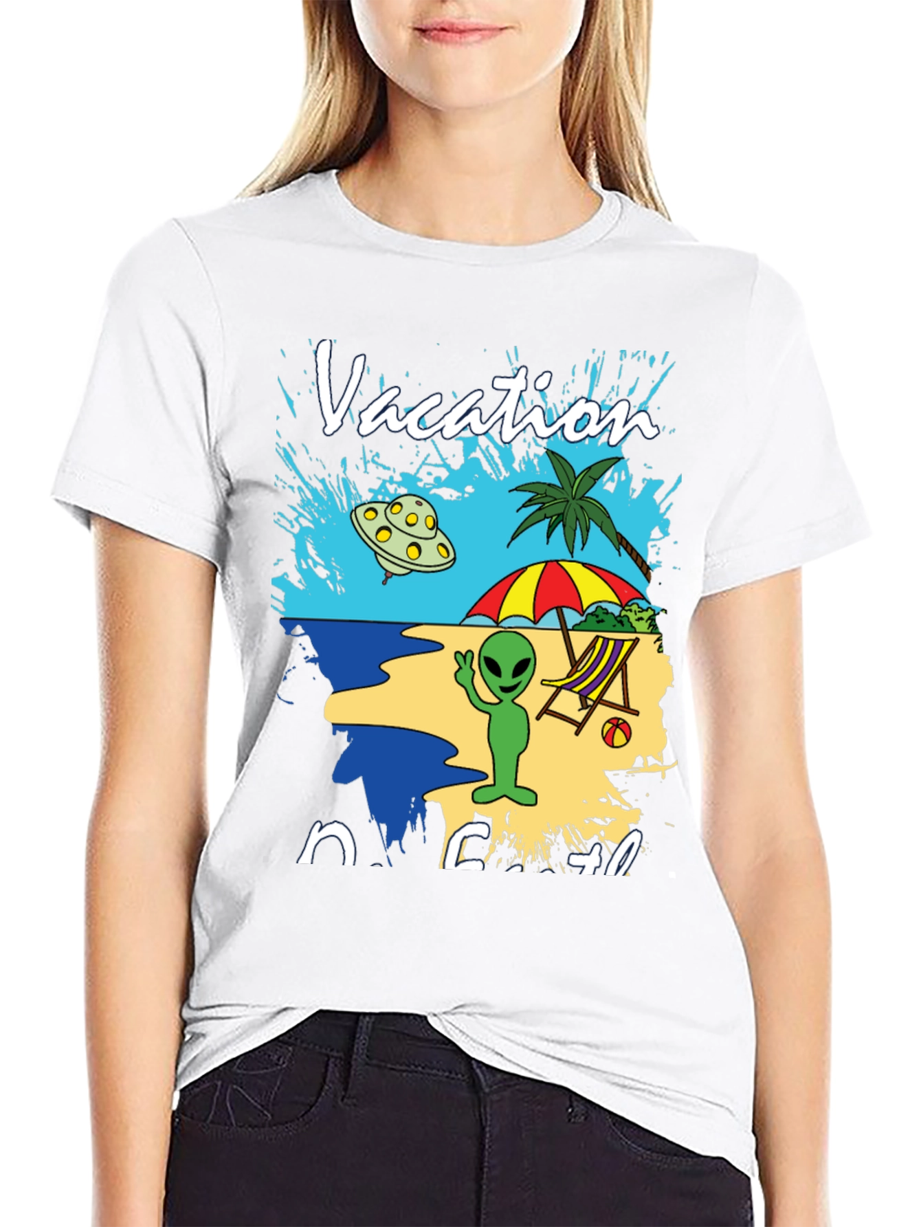 Alien Vacation Beach T-Shirt