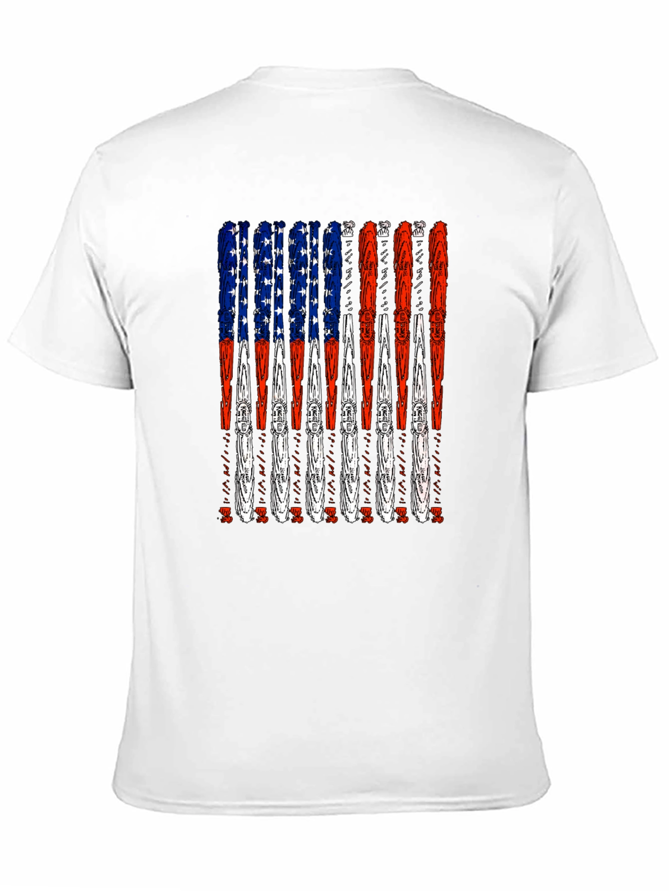 American Flag Ski T-Shirt - USA Pride
