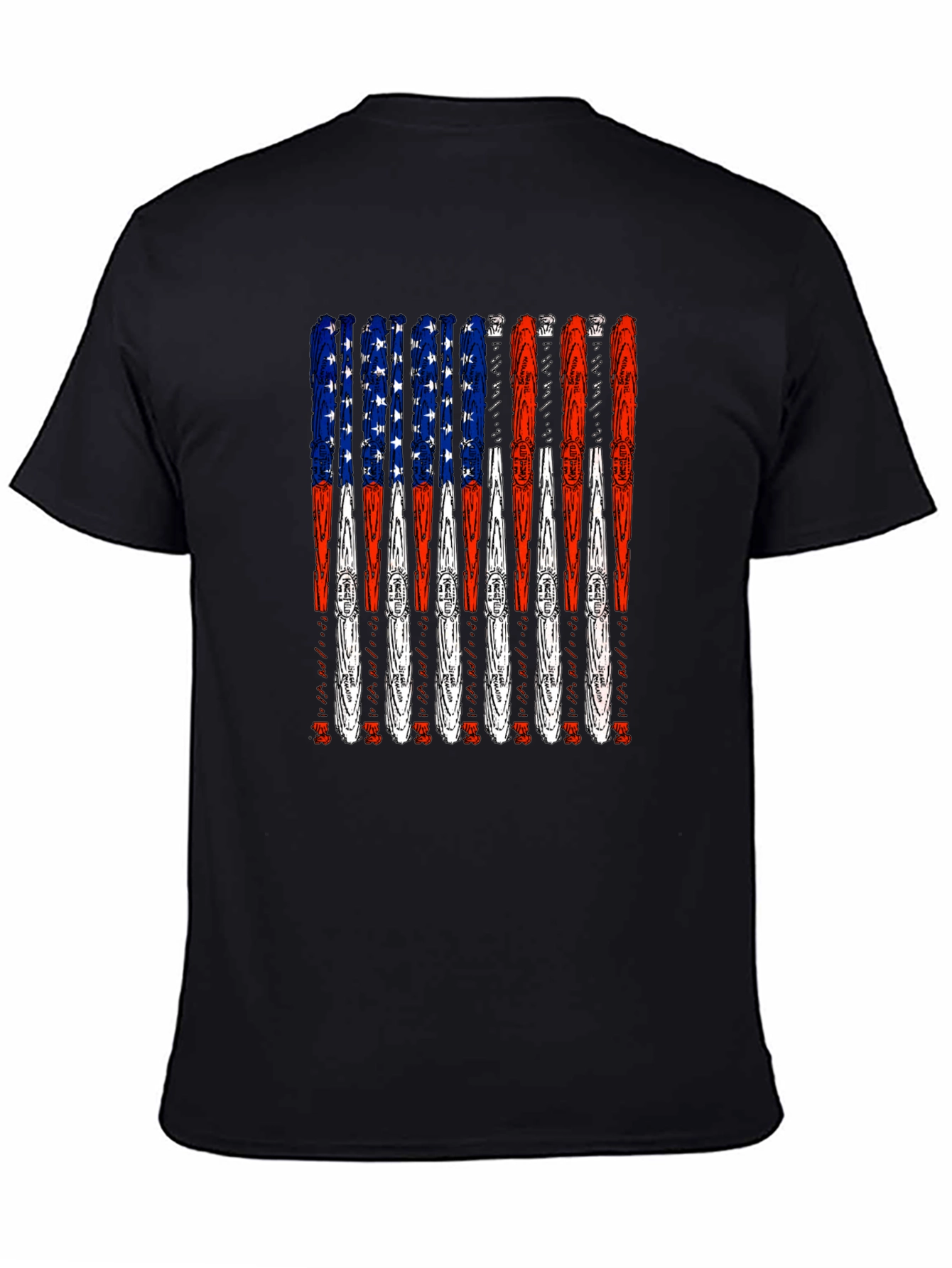 American Flag Ski T-Shirt - USA Pride