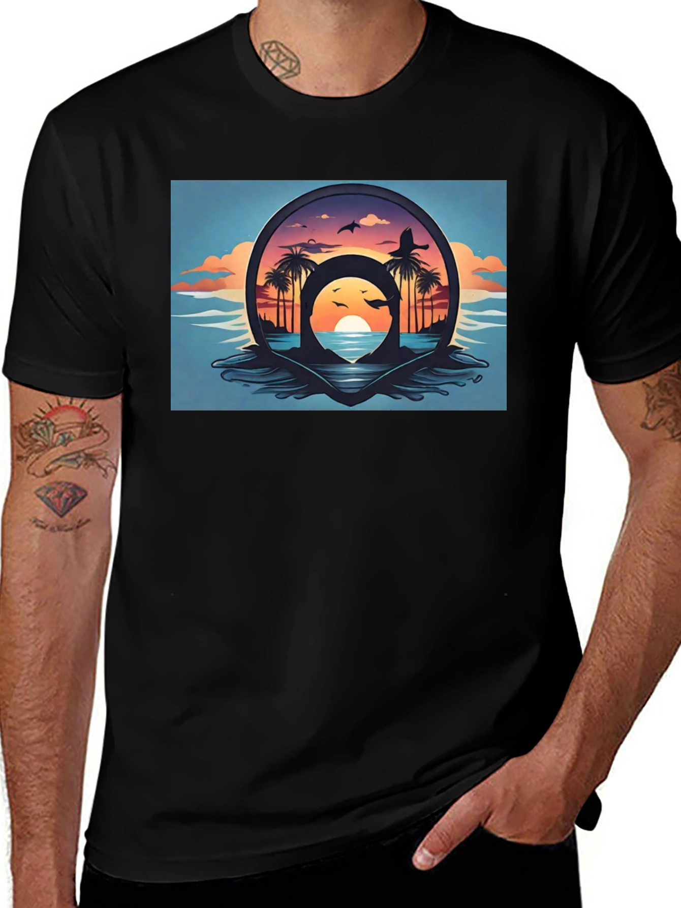 Tropical Sunset Graphic Tee