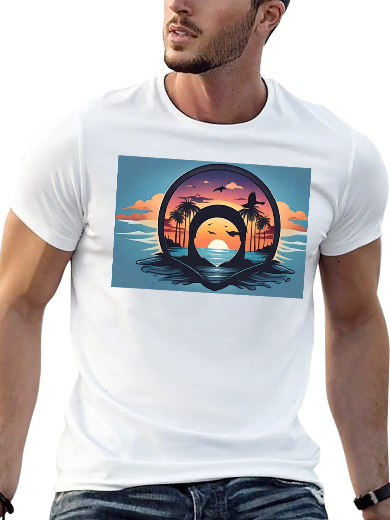 Tropical Sunset Graphic Tee