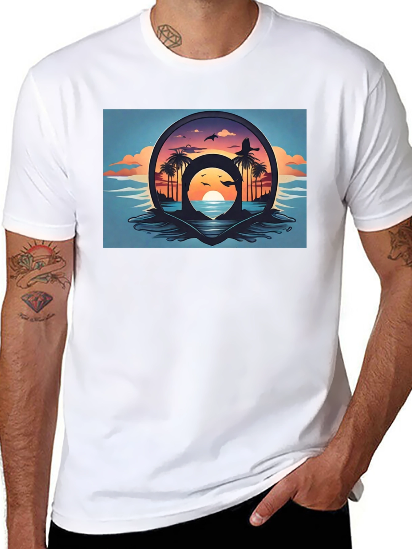 Tropical Sunset Graphic Tee