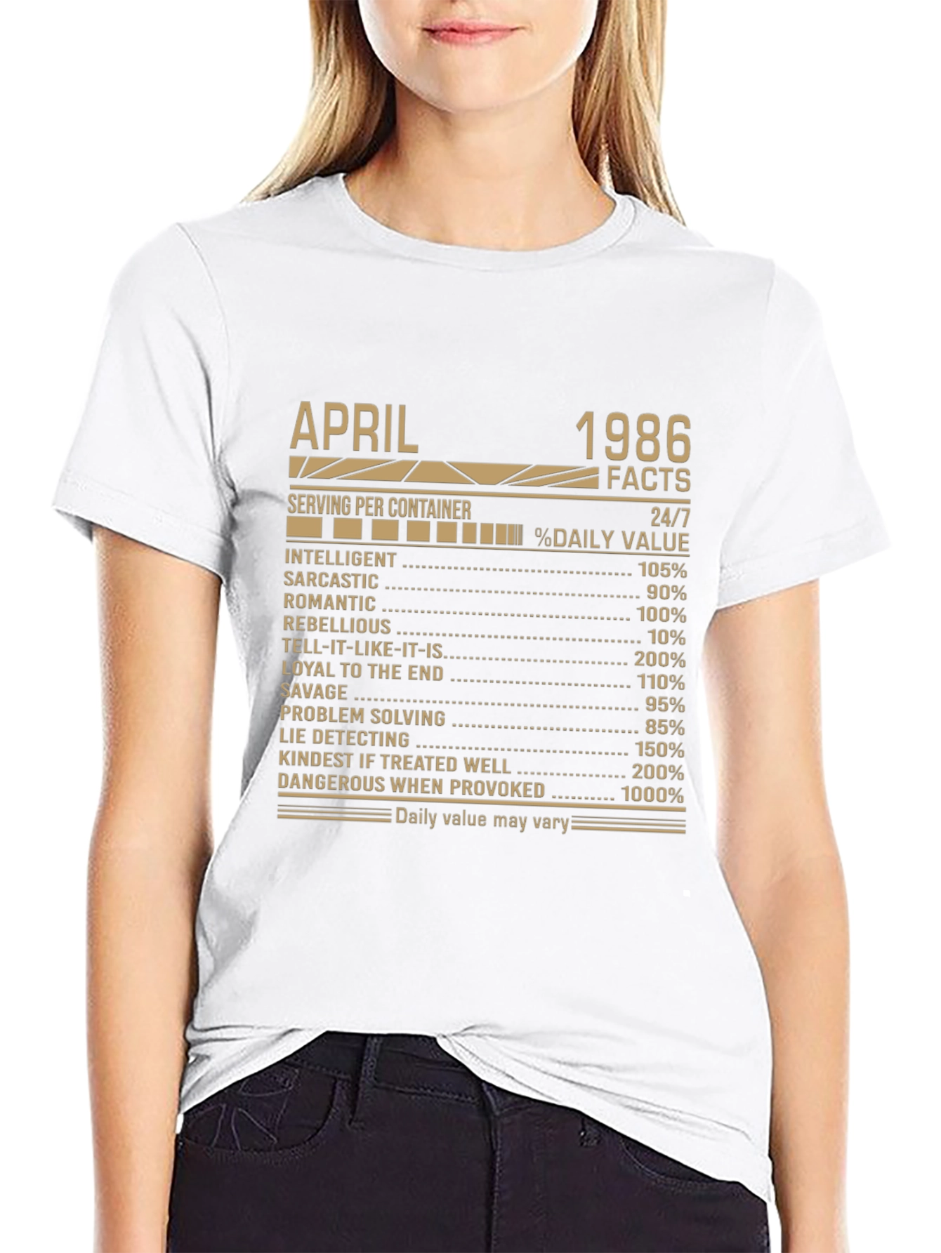 April 1986 Facts T-Shirt Birthday Gift