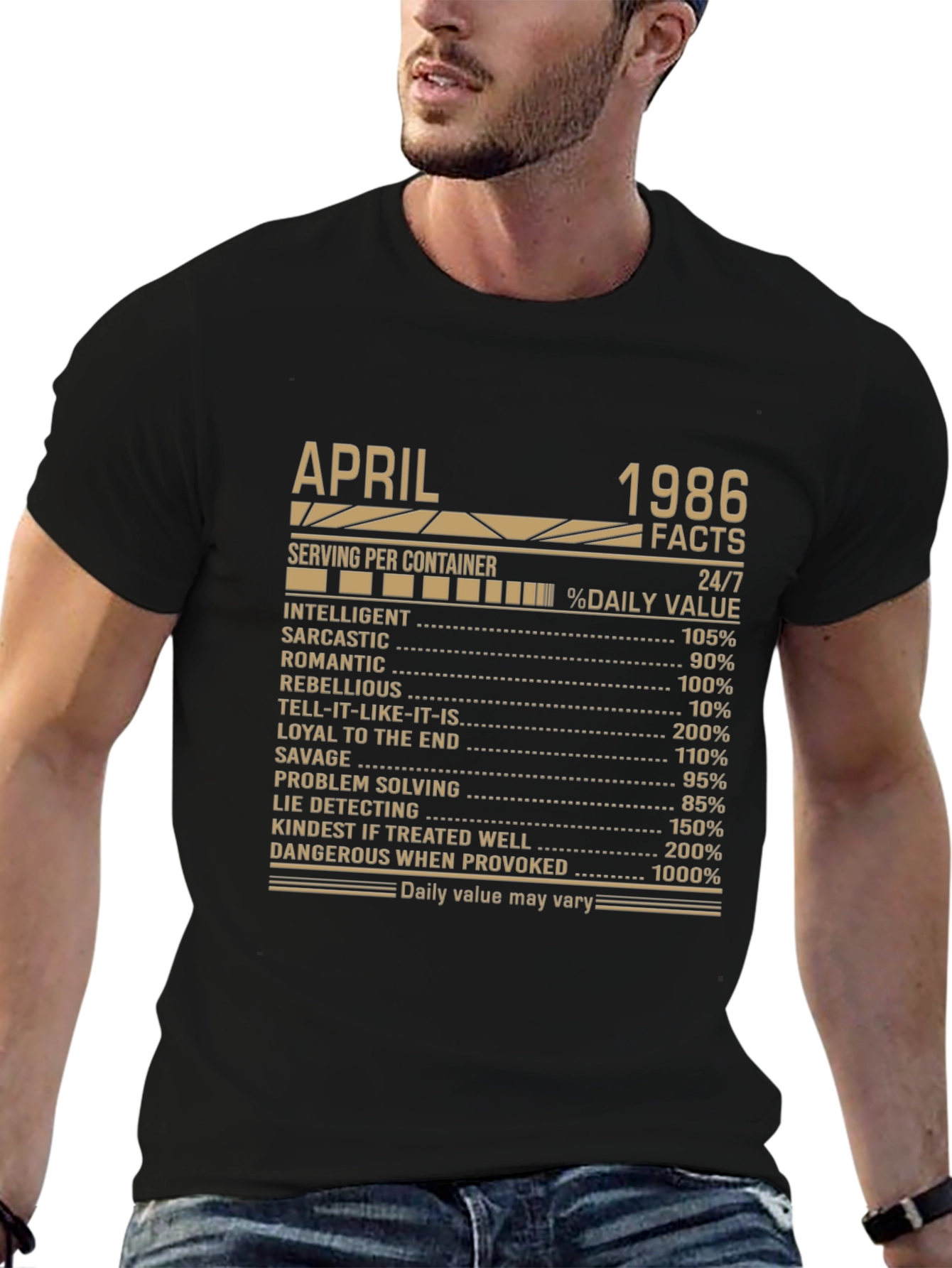 April 1986 Facts T-Shirt Birthday Gift