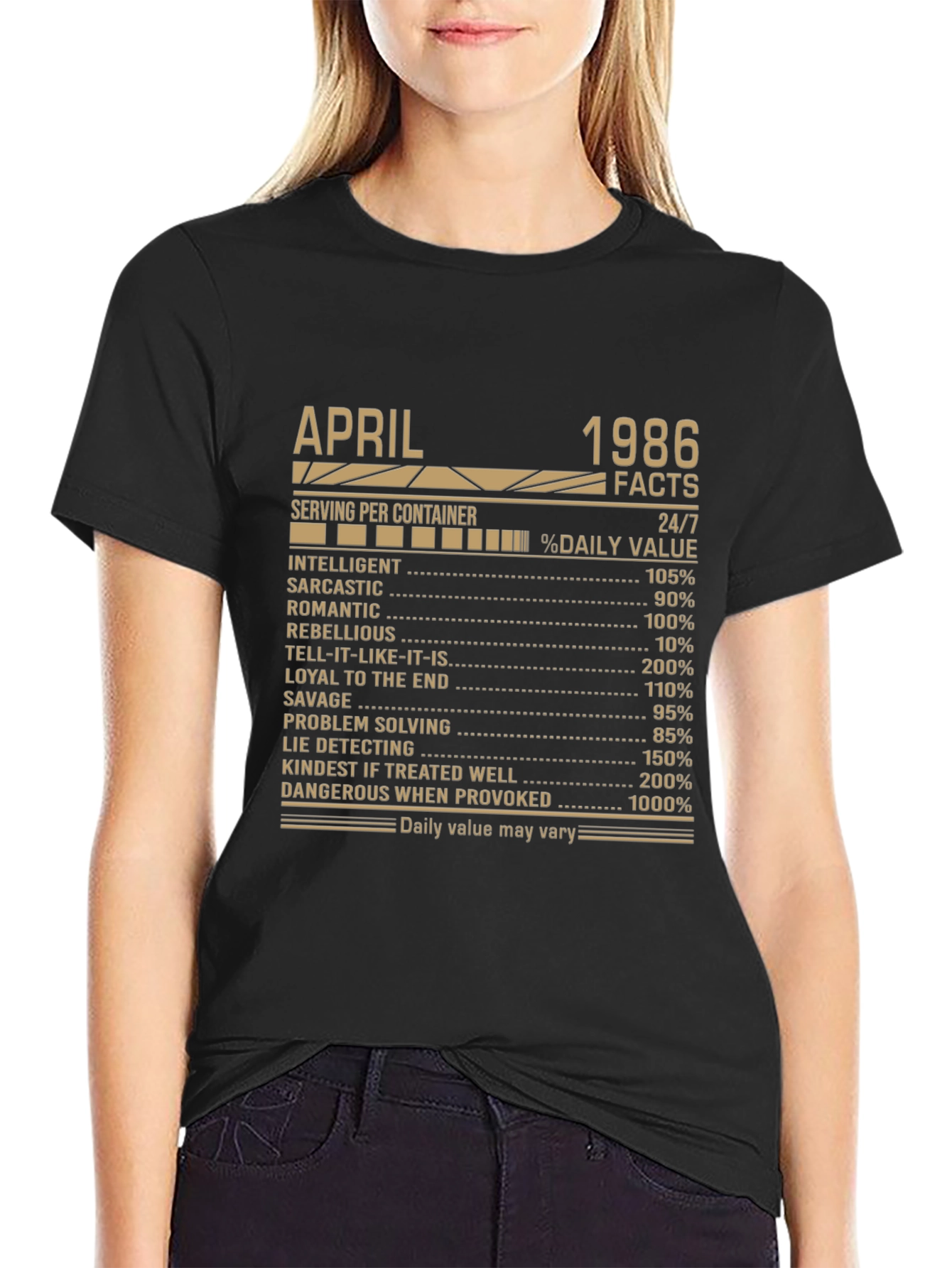 April 1986 Facts T-Shirt Birthday Gift