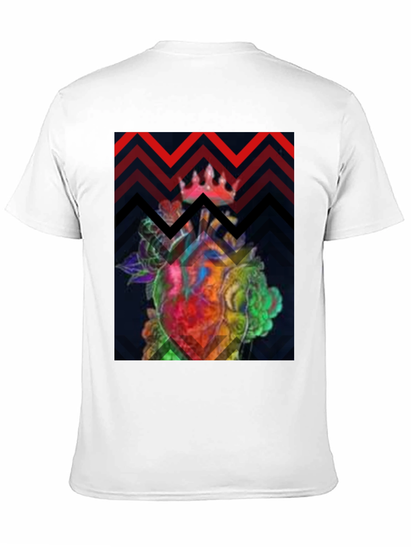 Graphic Heart Crown Black T-Shirt