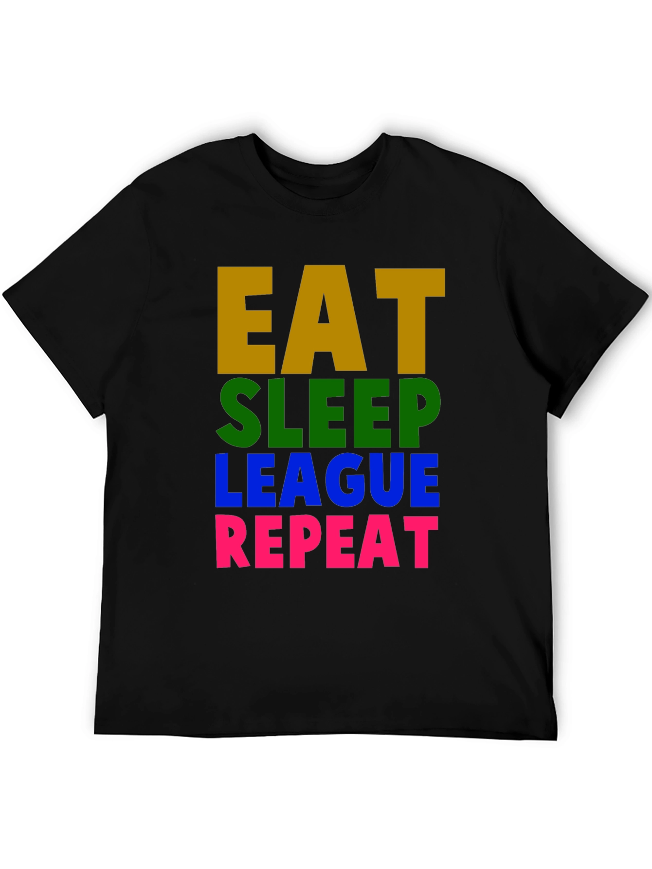Eat Sleep League Repeat Graphic T-Shirt - Gaming Tee