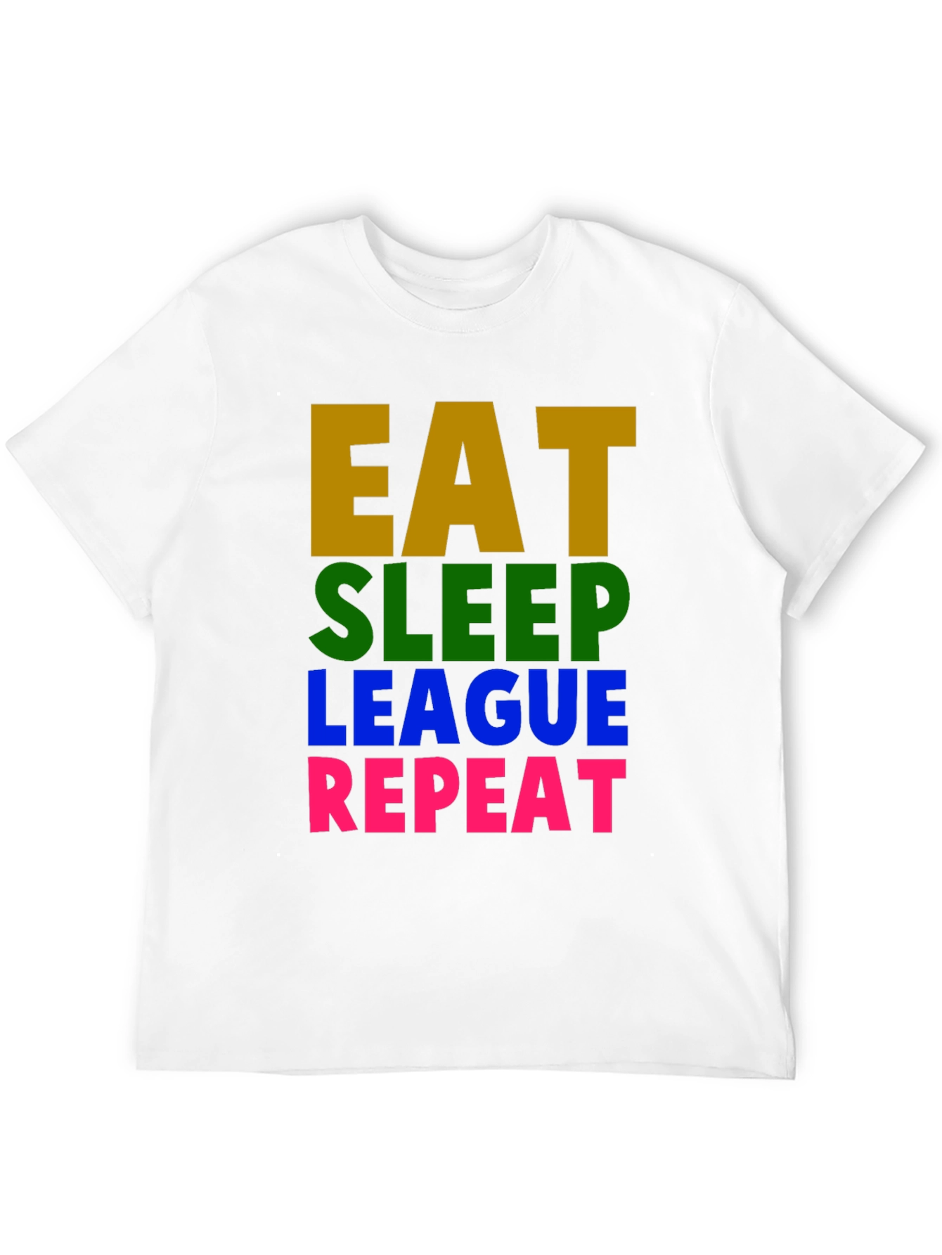 Eat Sleep League Repeat Graphic T-Shirt - Gaming Tee