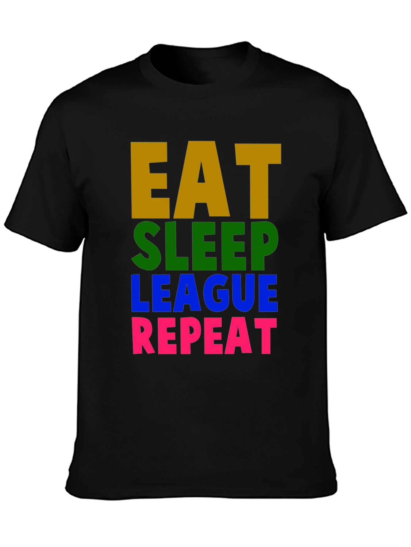 Eat Sleep League Repeat Graphic T-Shirt - Gaming Tee
