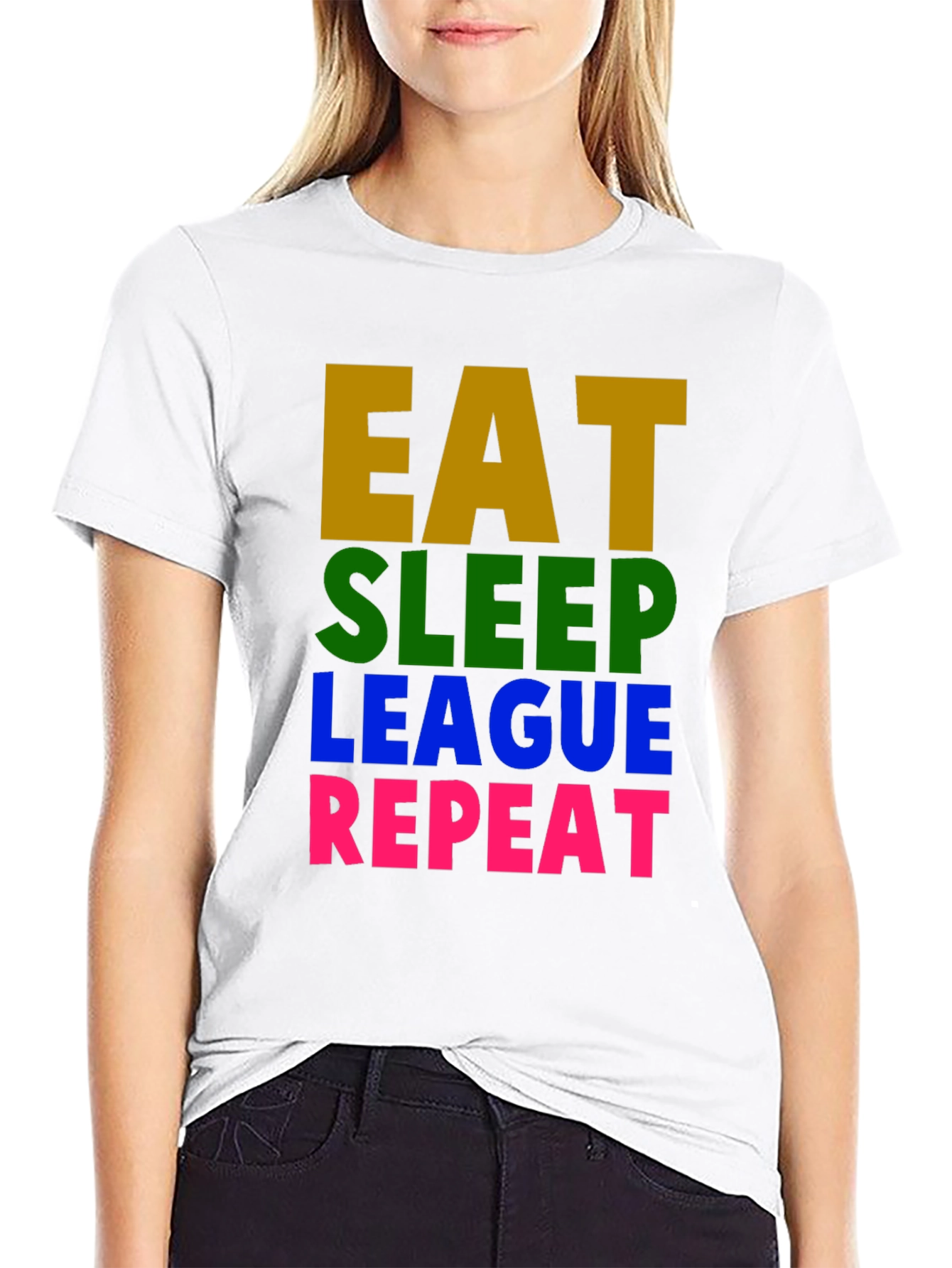 Eat Sleep League Repeat Graphic T-Shirt - Gaming Tee