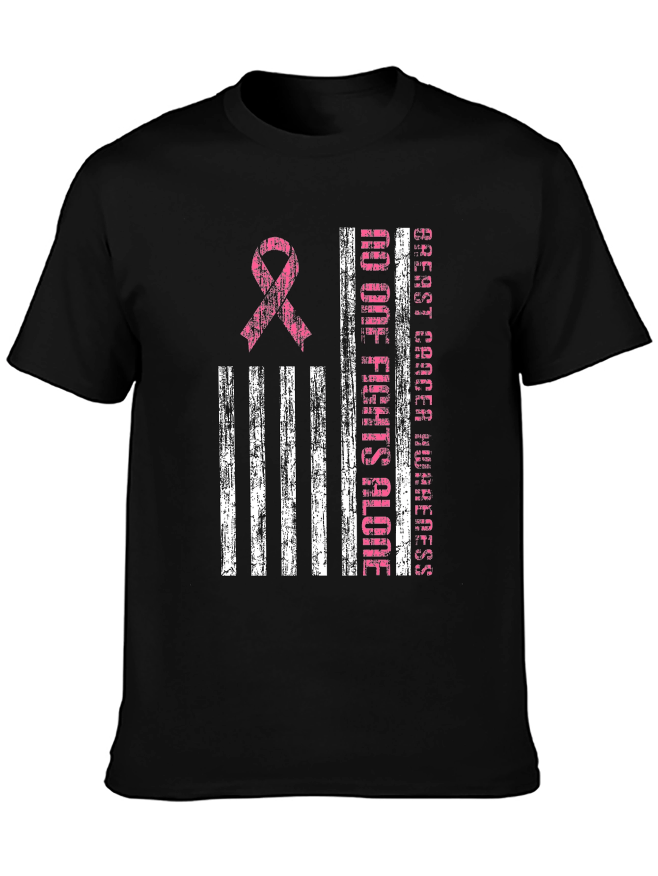 Breast Cancer Awareness Tee - No One Fights Alone