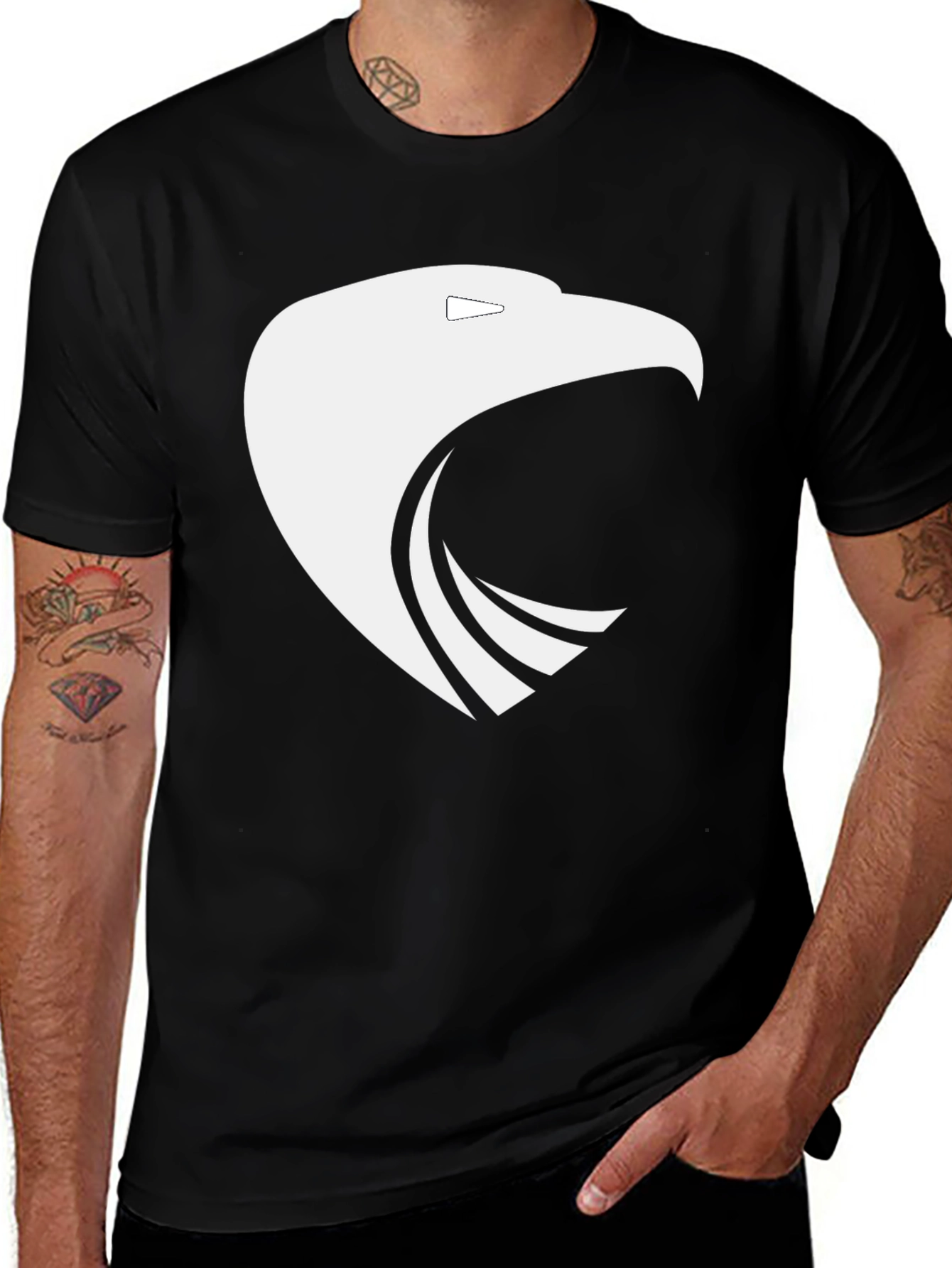 Eagle Graphic Tee - Stylish Mens Black T-Shirt