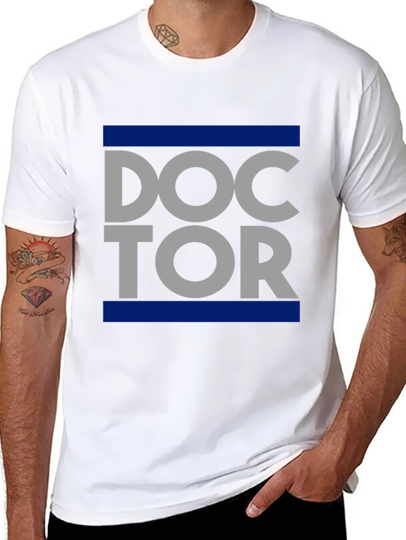 Doctor Graphic T-Shirt - Trendy Crew Neck Tee