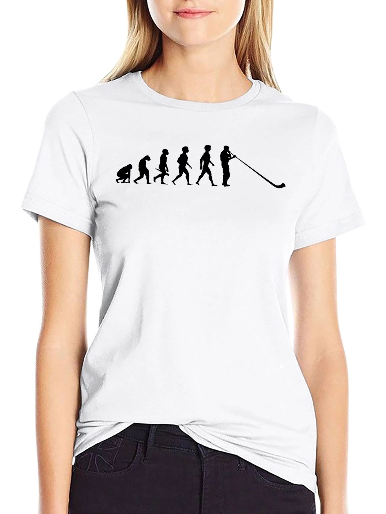 Evolution of Alphorn Player Black T-Shirt