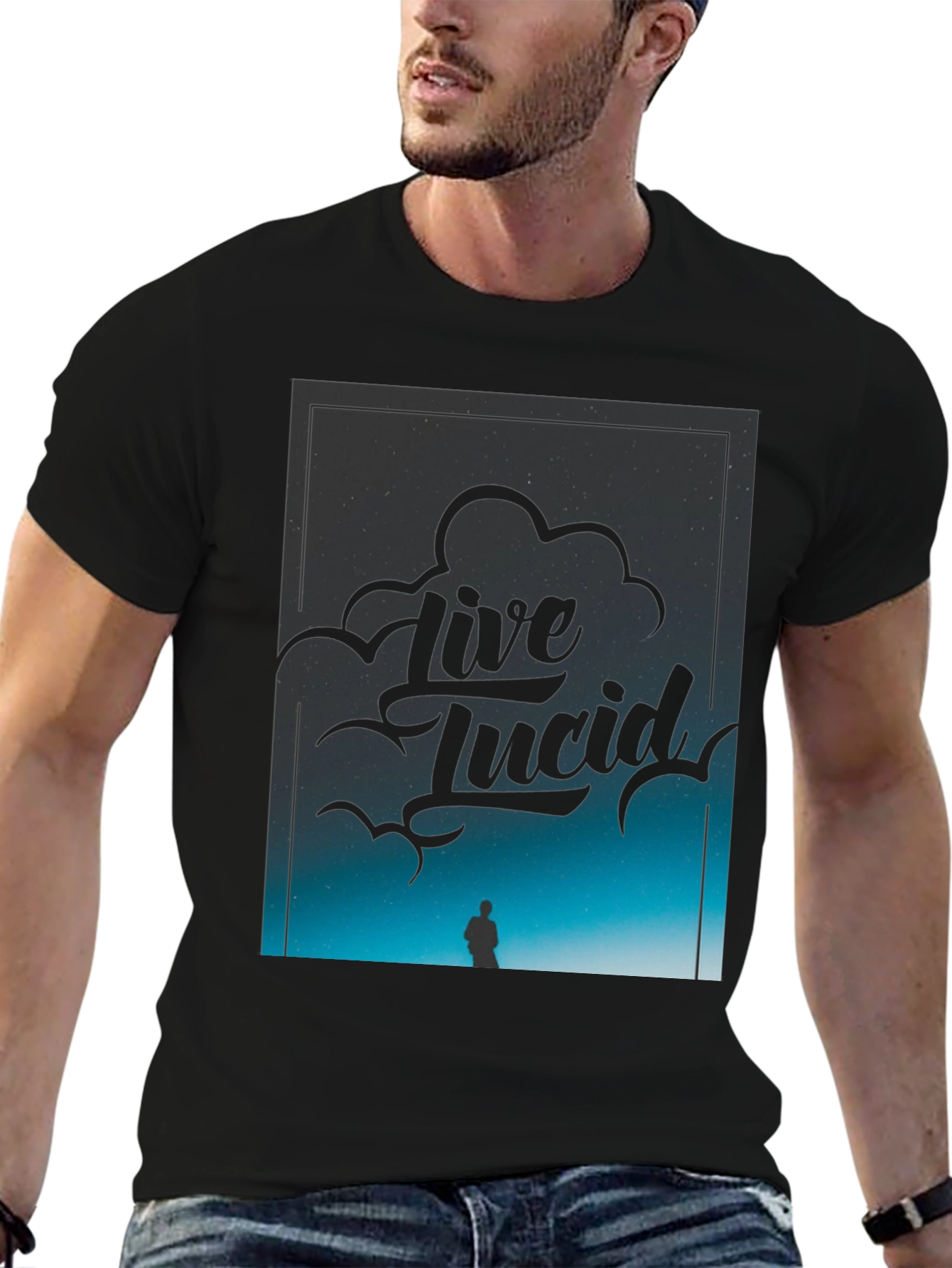 Live Lucid Black Graphic Tee