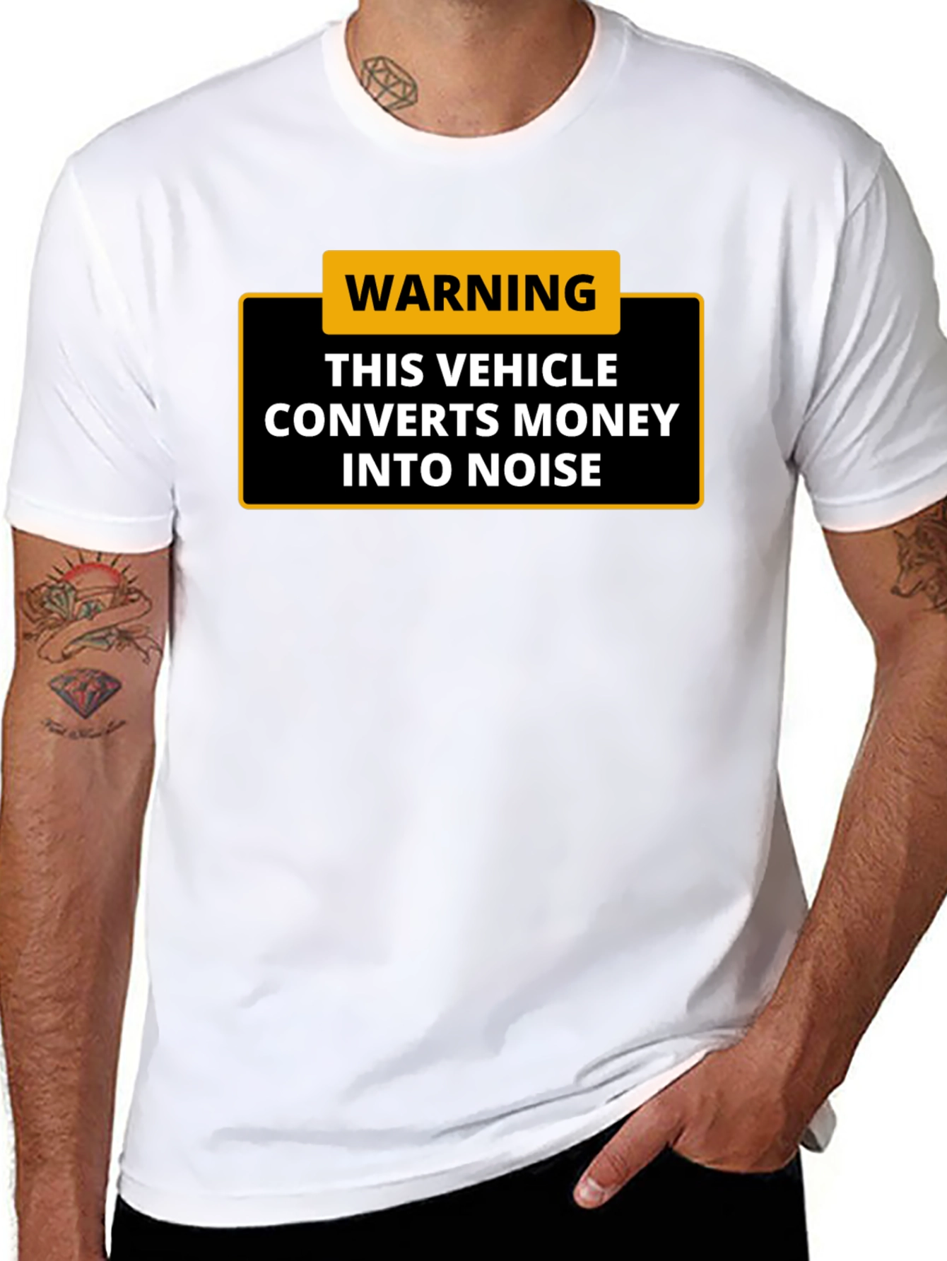 Warning: This Vehicle Converts Money Into Noise - T-Shirt