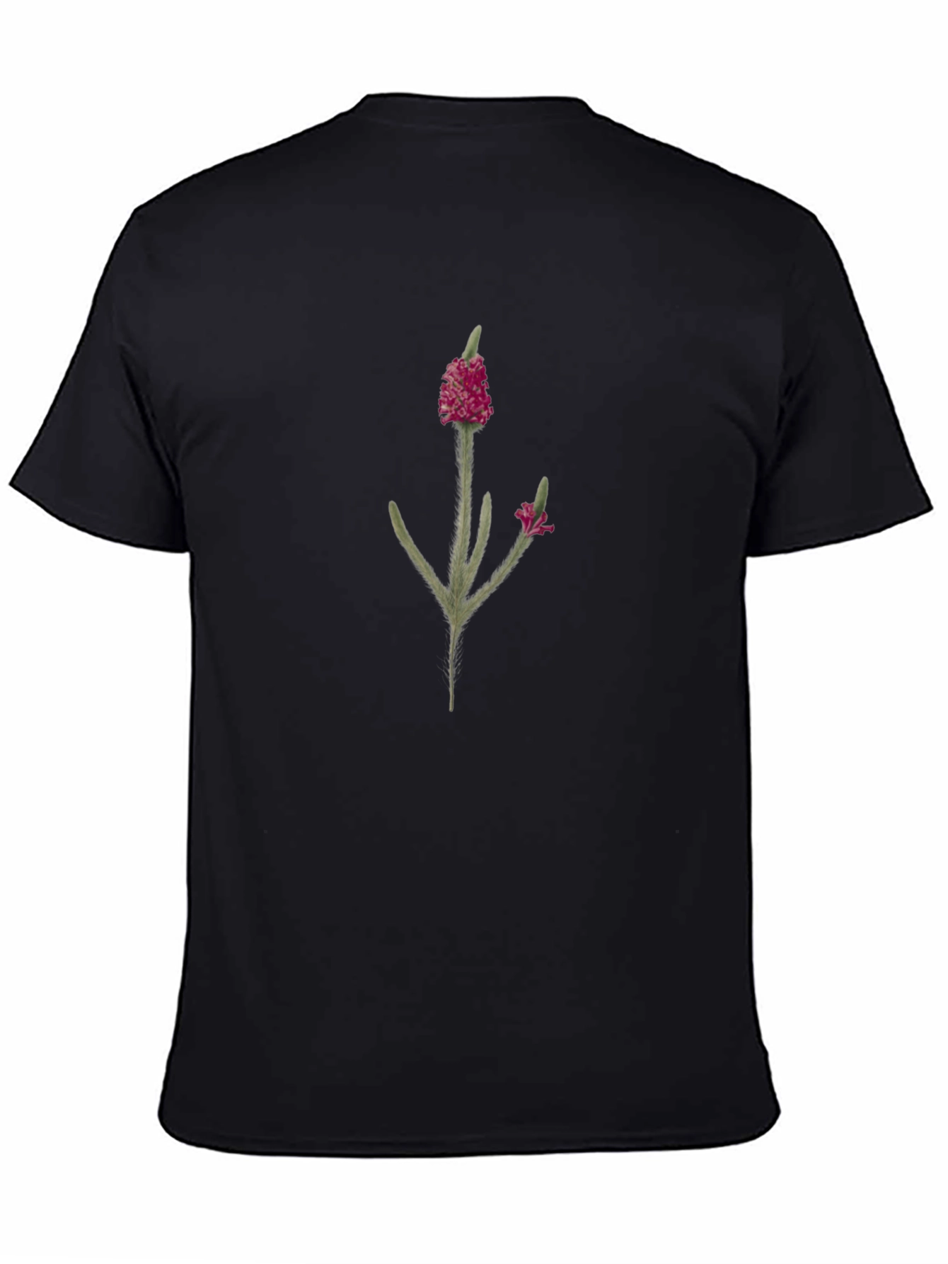 Botanical Print Black T-Shirt