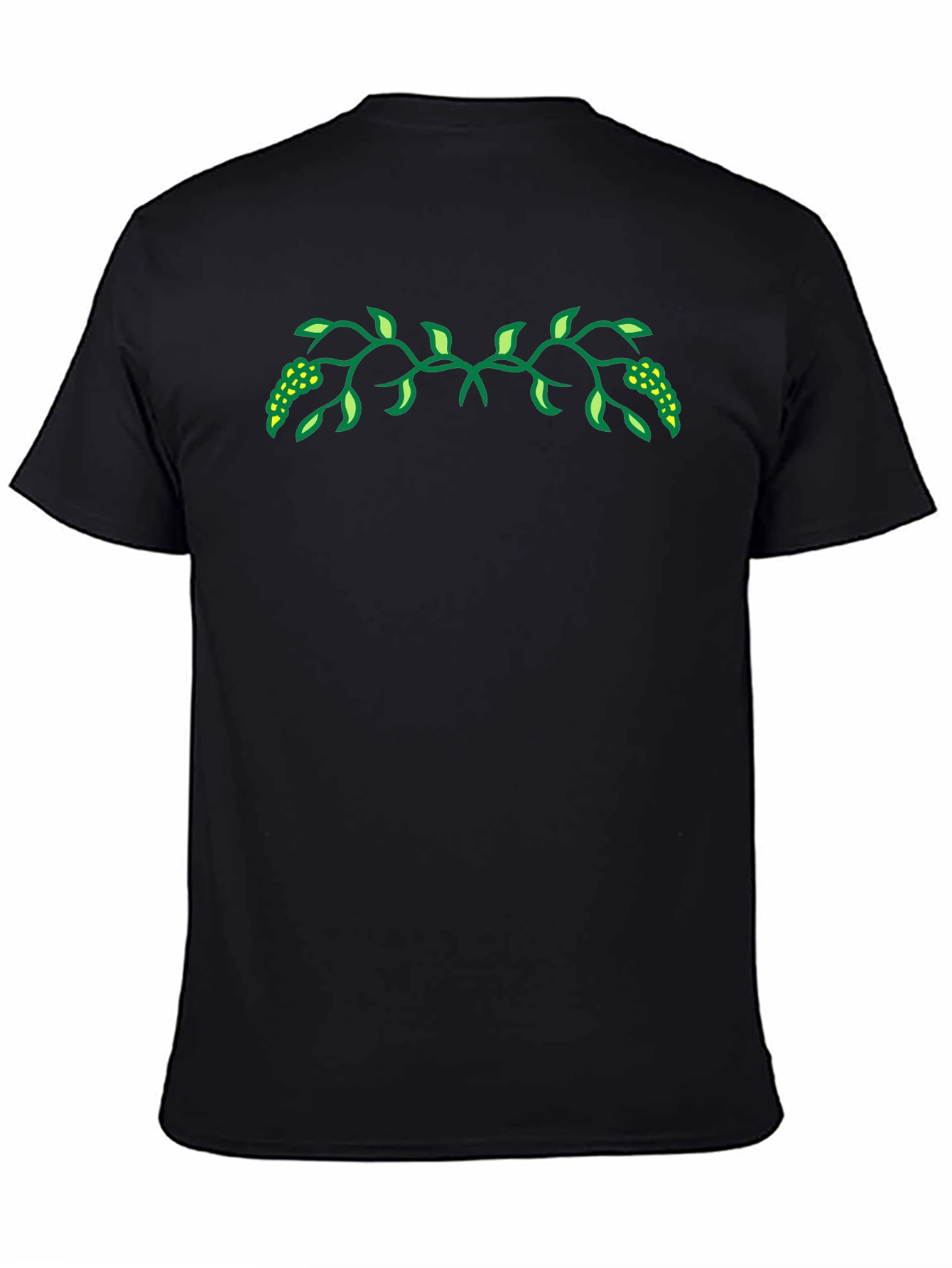 Nature Vine Graphic Black Tee