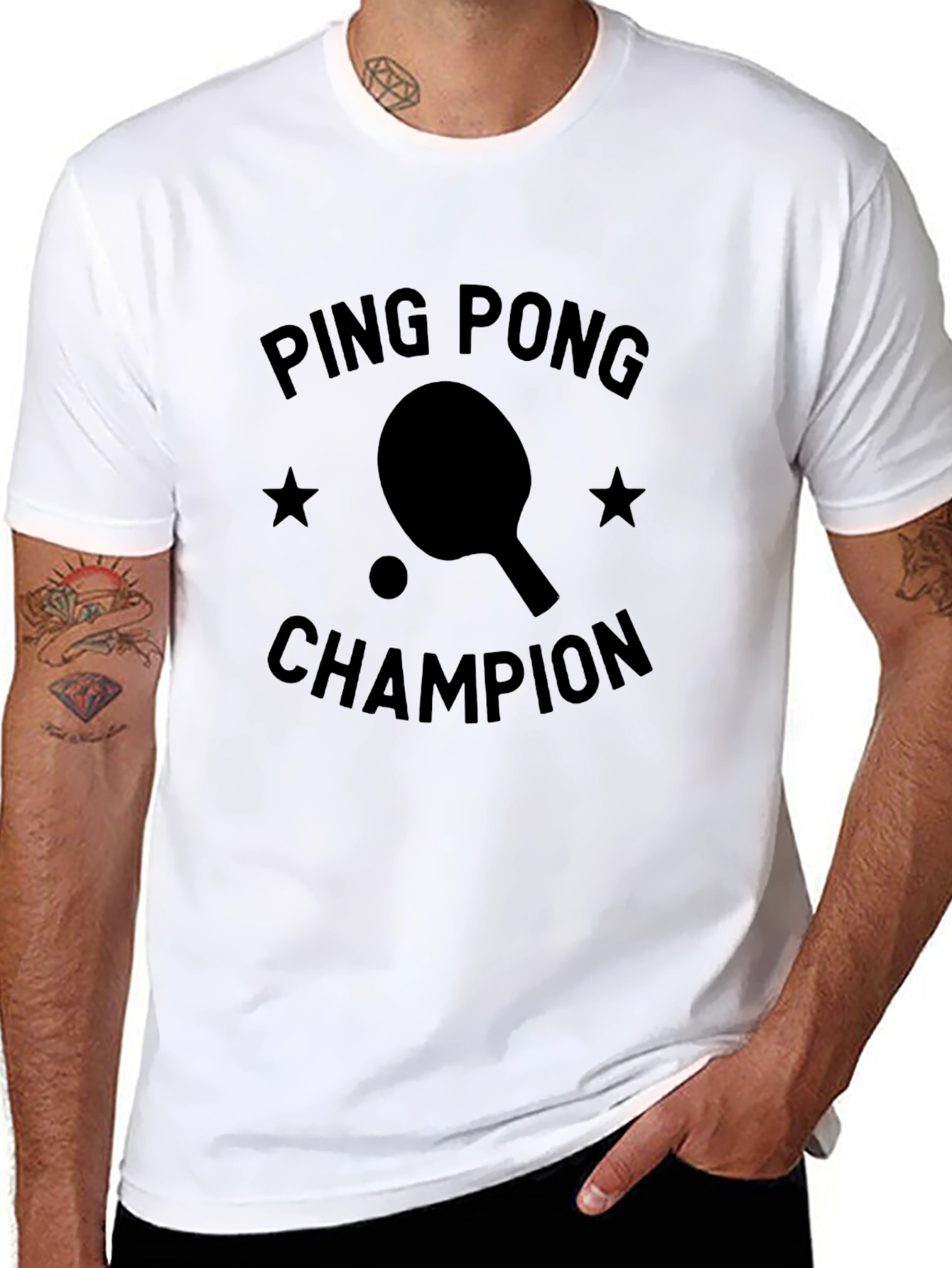 Ping Pong Champion Black T-Shirt