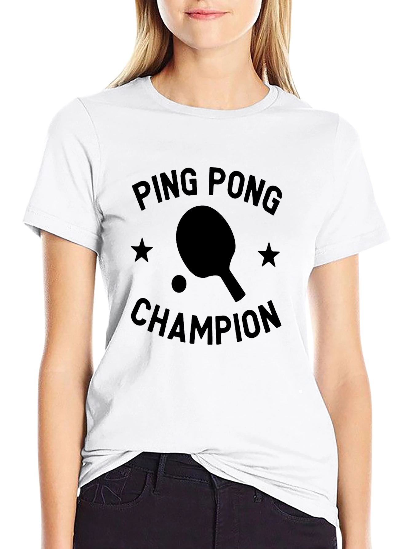 Ping Pong Champion Black T-Shirt