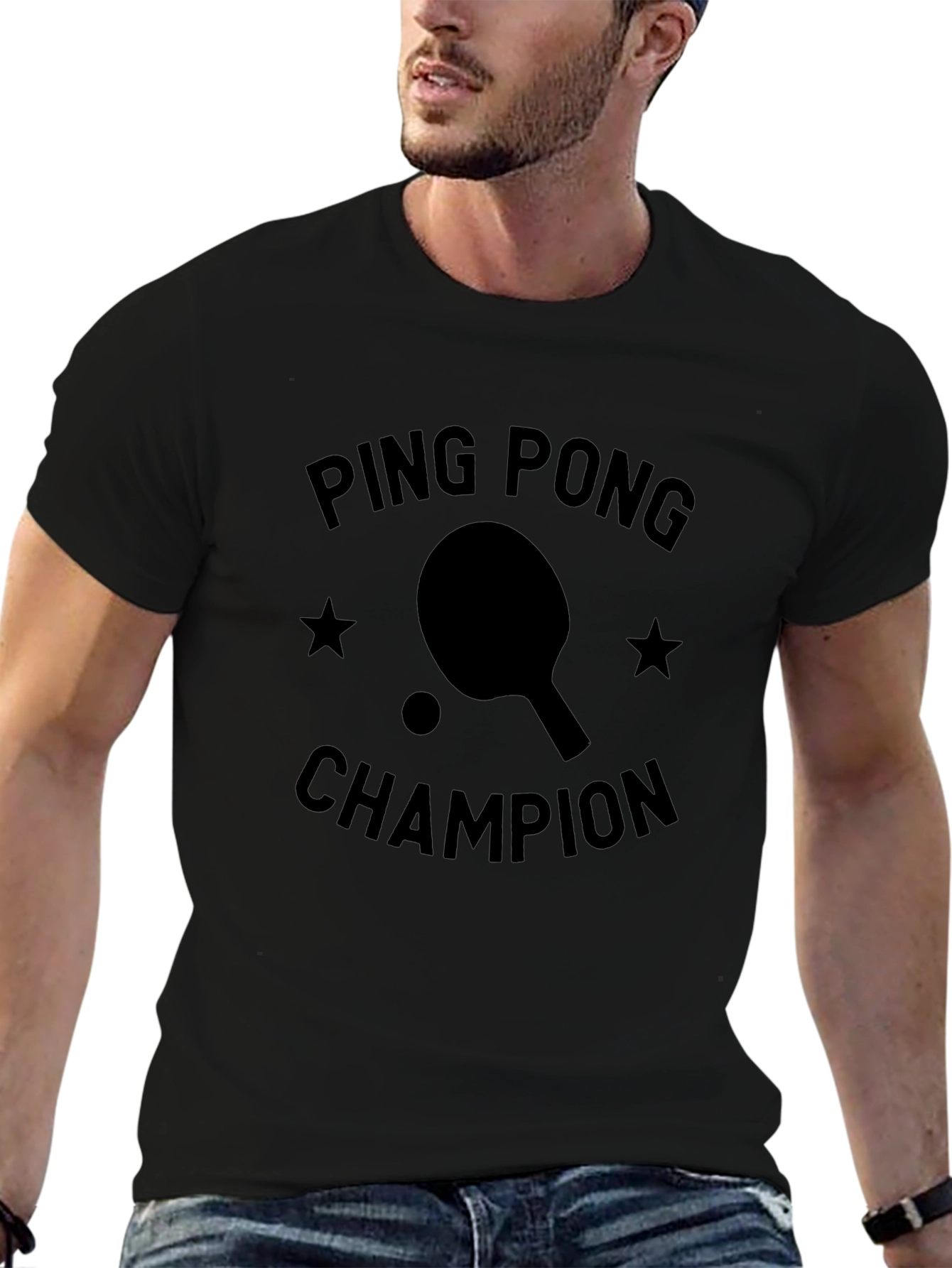 Ping Pong Champion Black T-Shirt