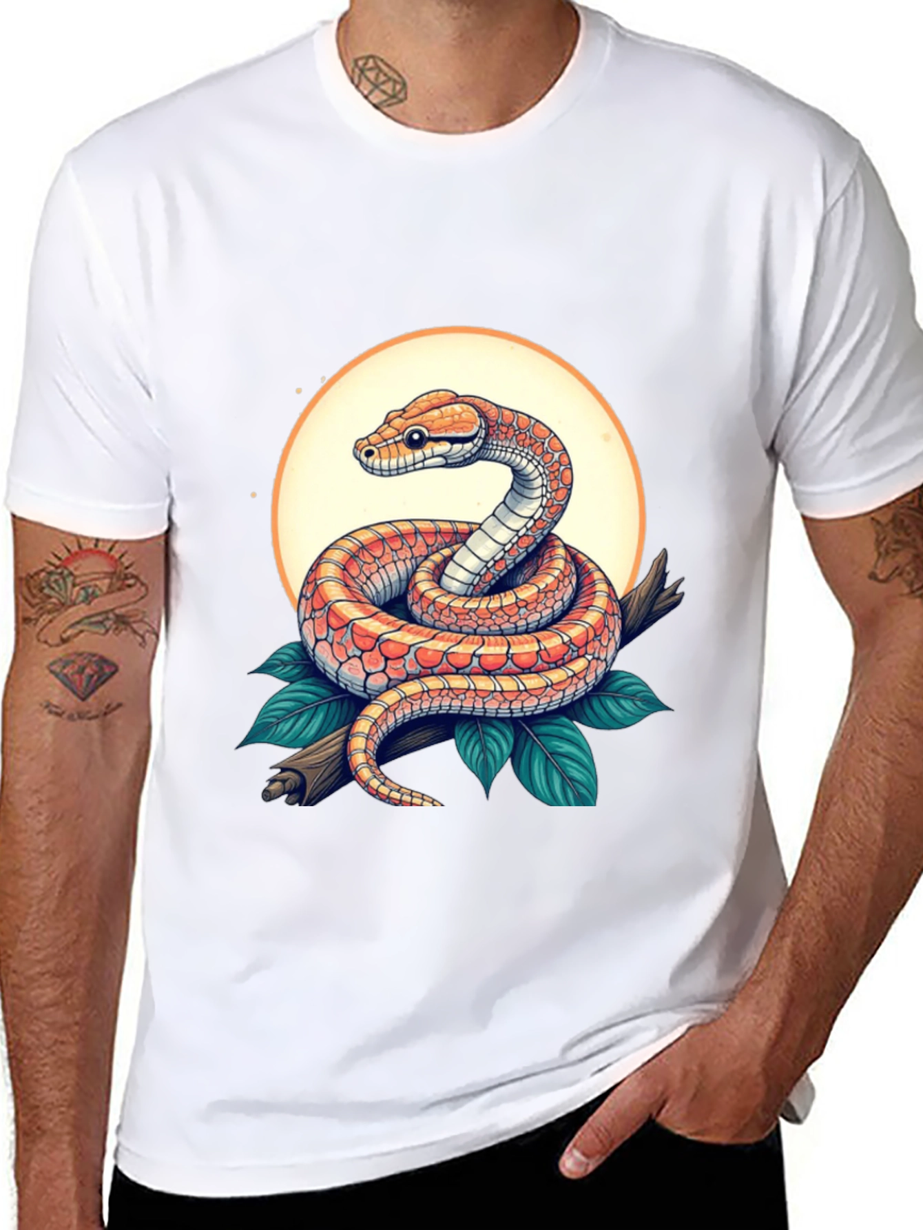 Snake Graphic Tee - Reptile Design