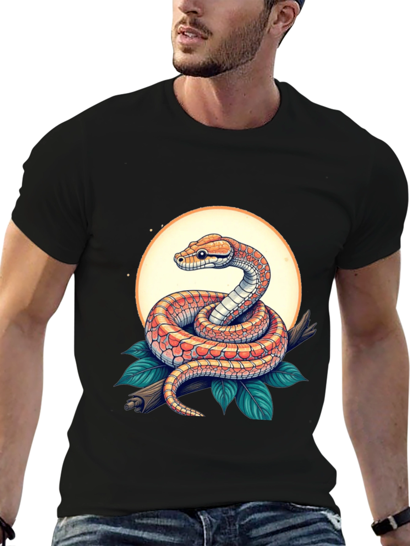Snake Graphic Tee - Reptile Design