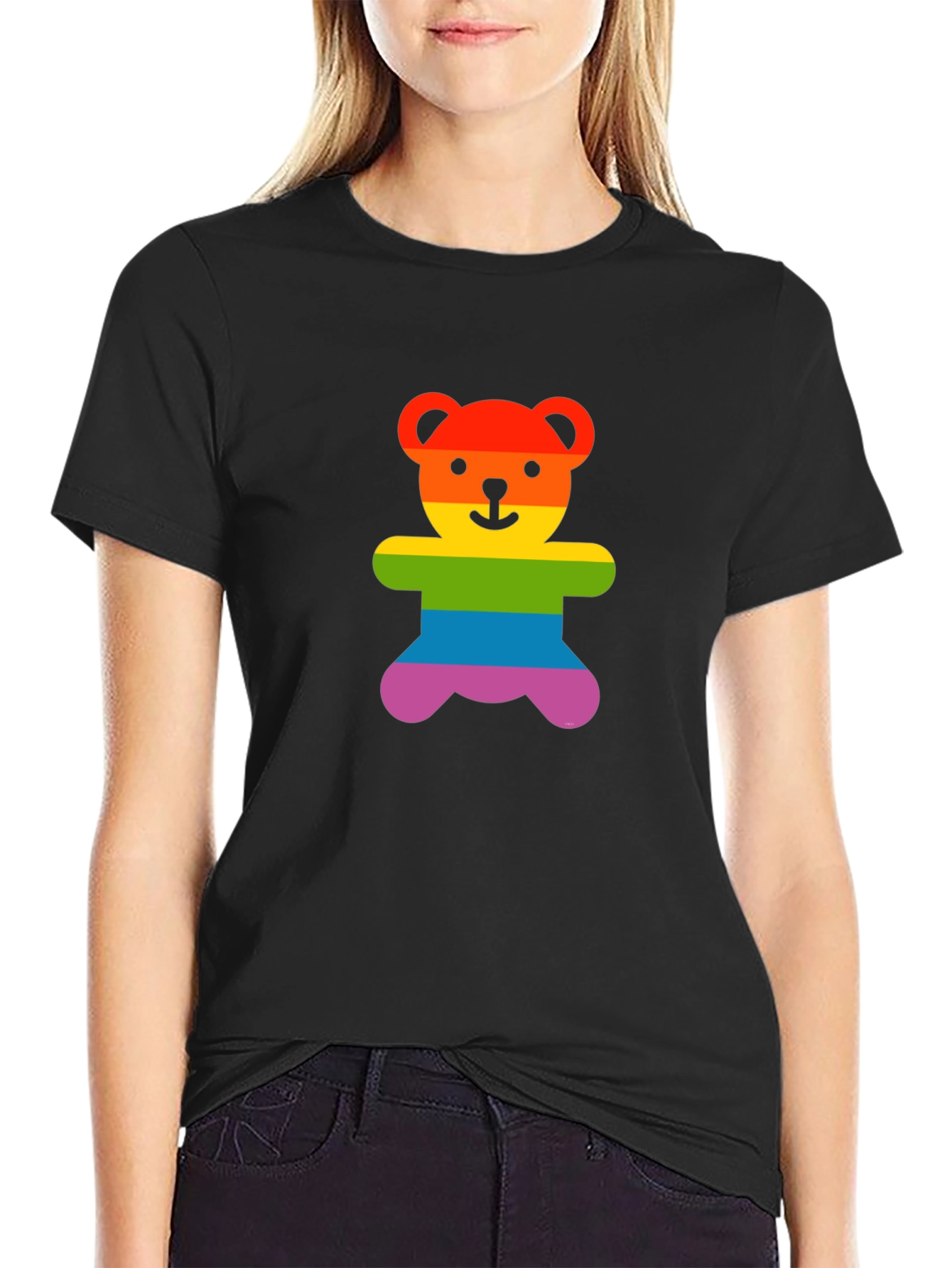 Rainbow Teddy Bear Graphic Tee - Pride Shirt