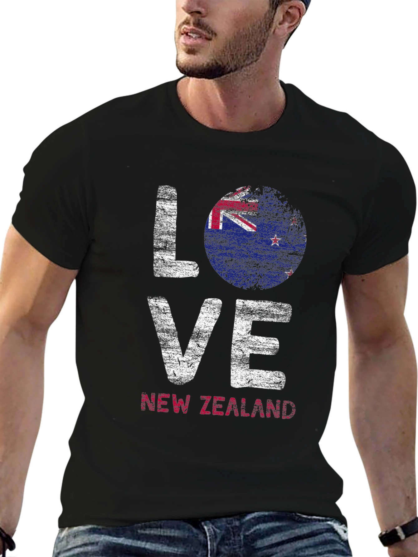 Love New Zealand Flag Graphic Tee