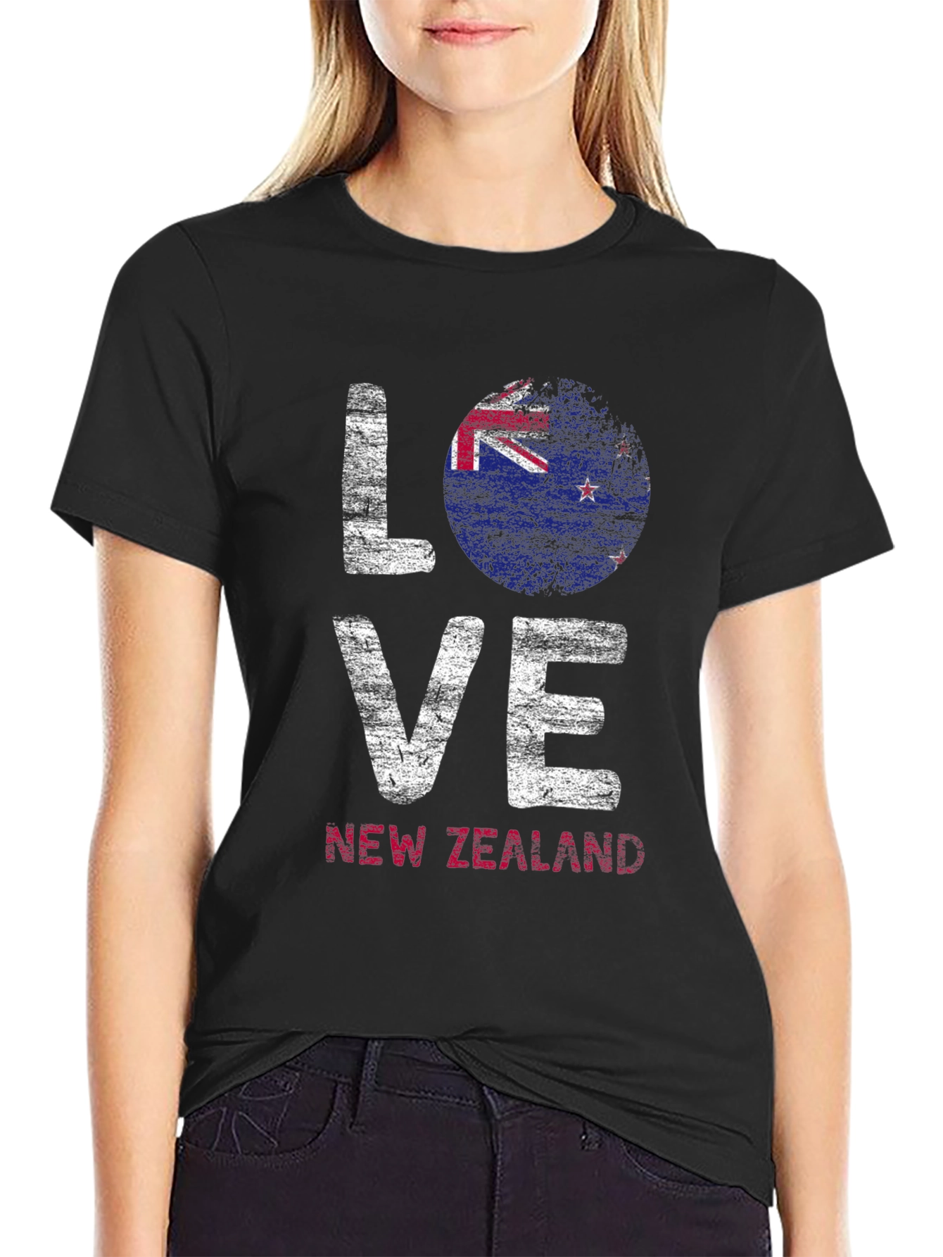 Love New Zealand Flag Graphic Tee