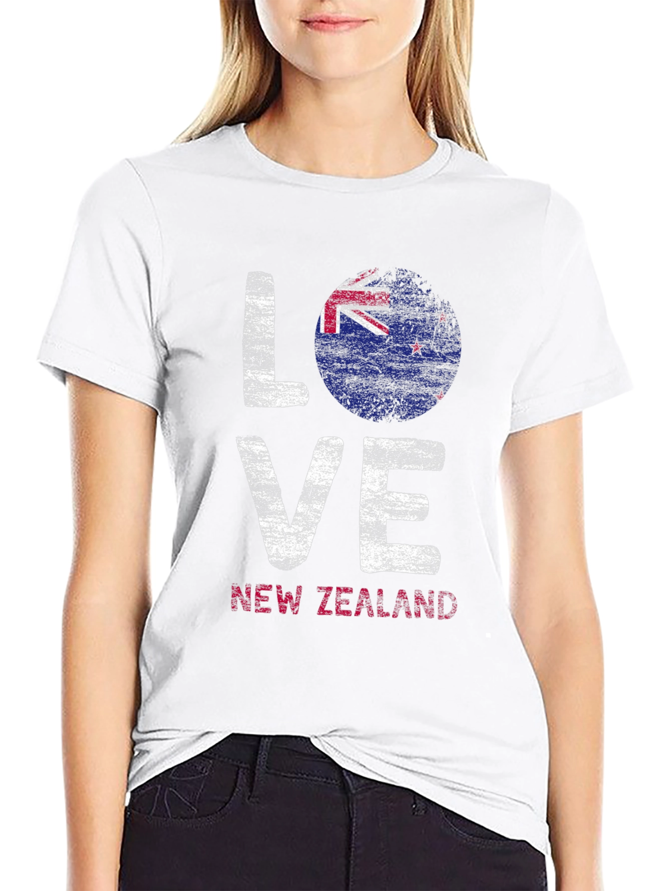 Love New Zealand Flag Graphic Tee