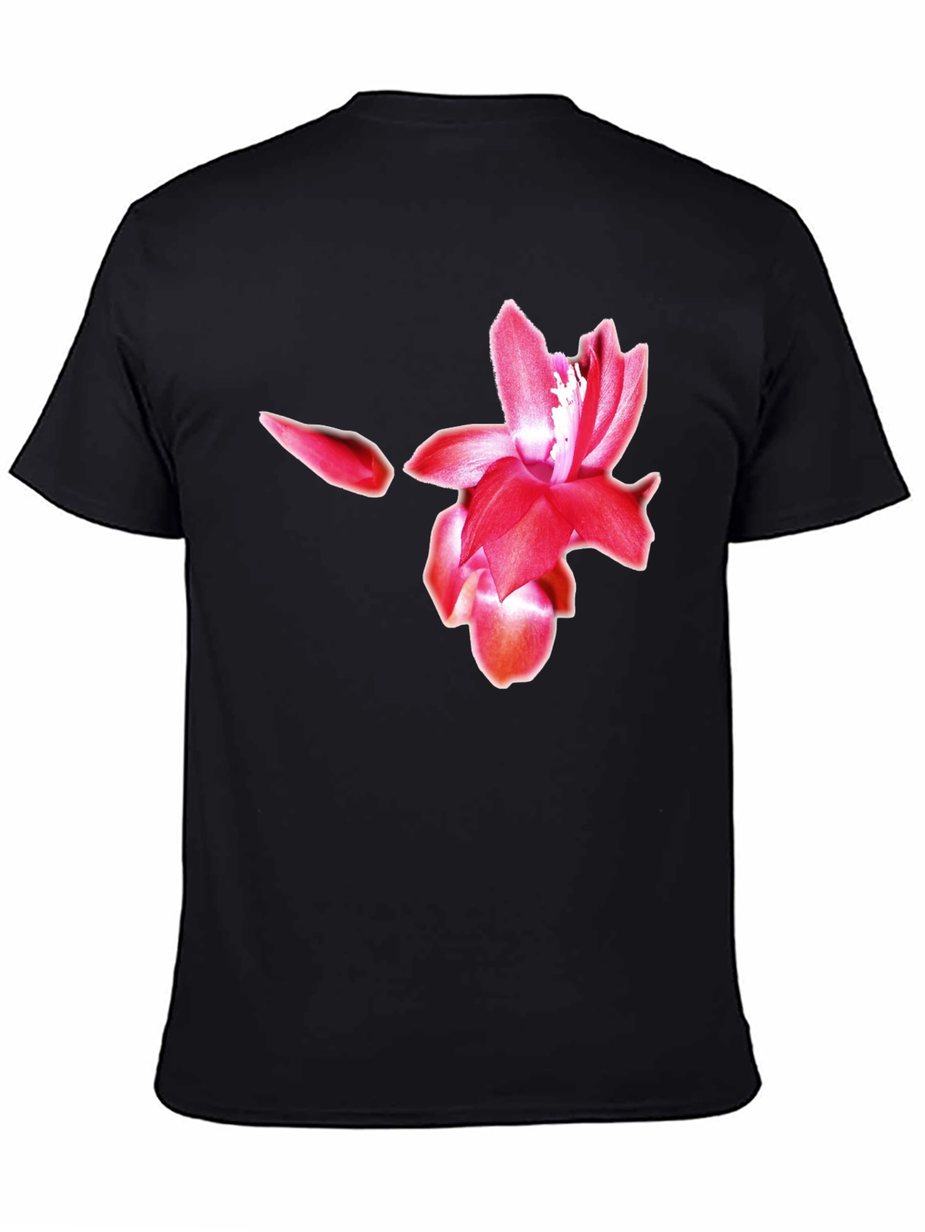 Floral Graphic Black T-Shirt