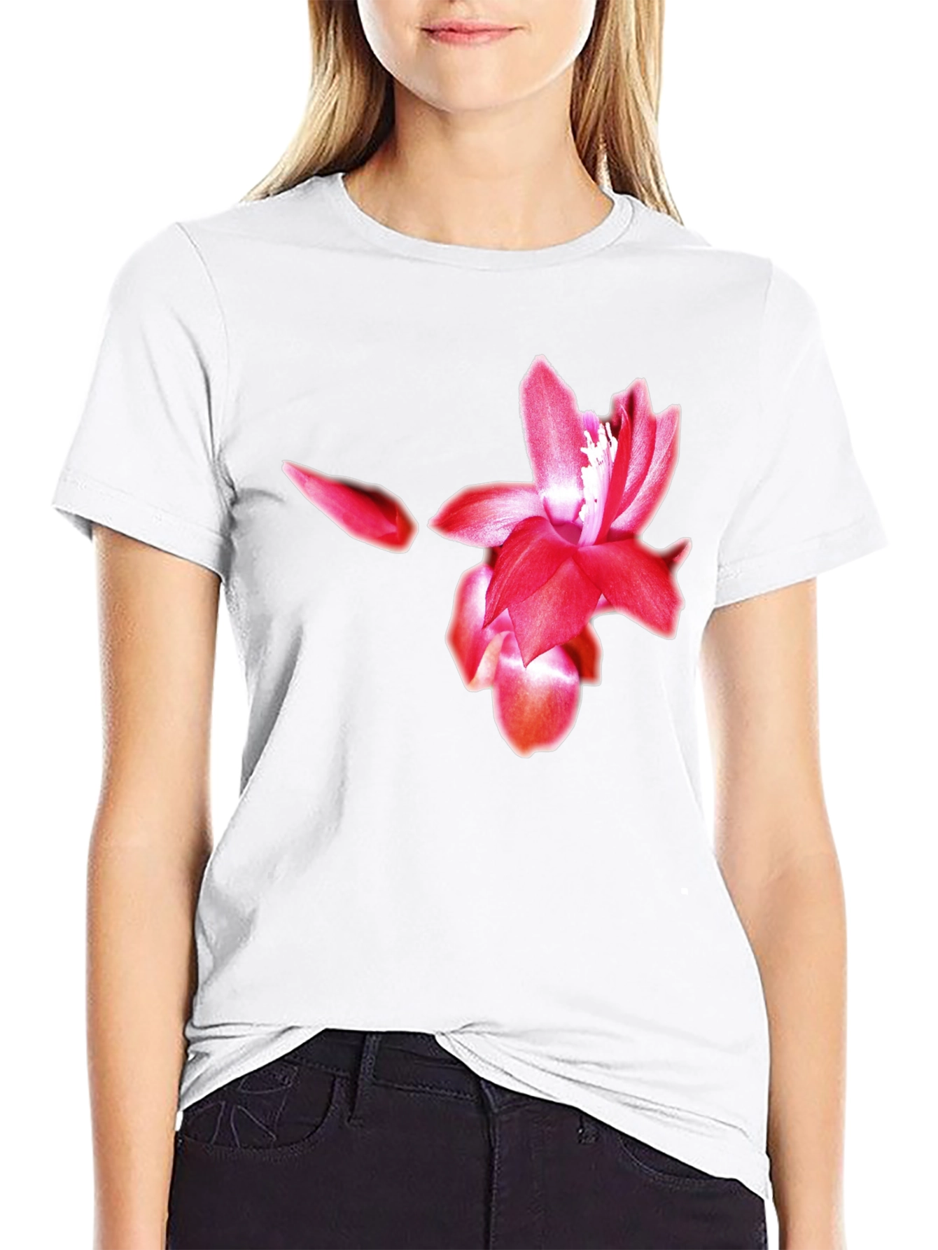 Floral Graphic Black T-Shirt
