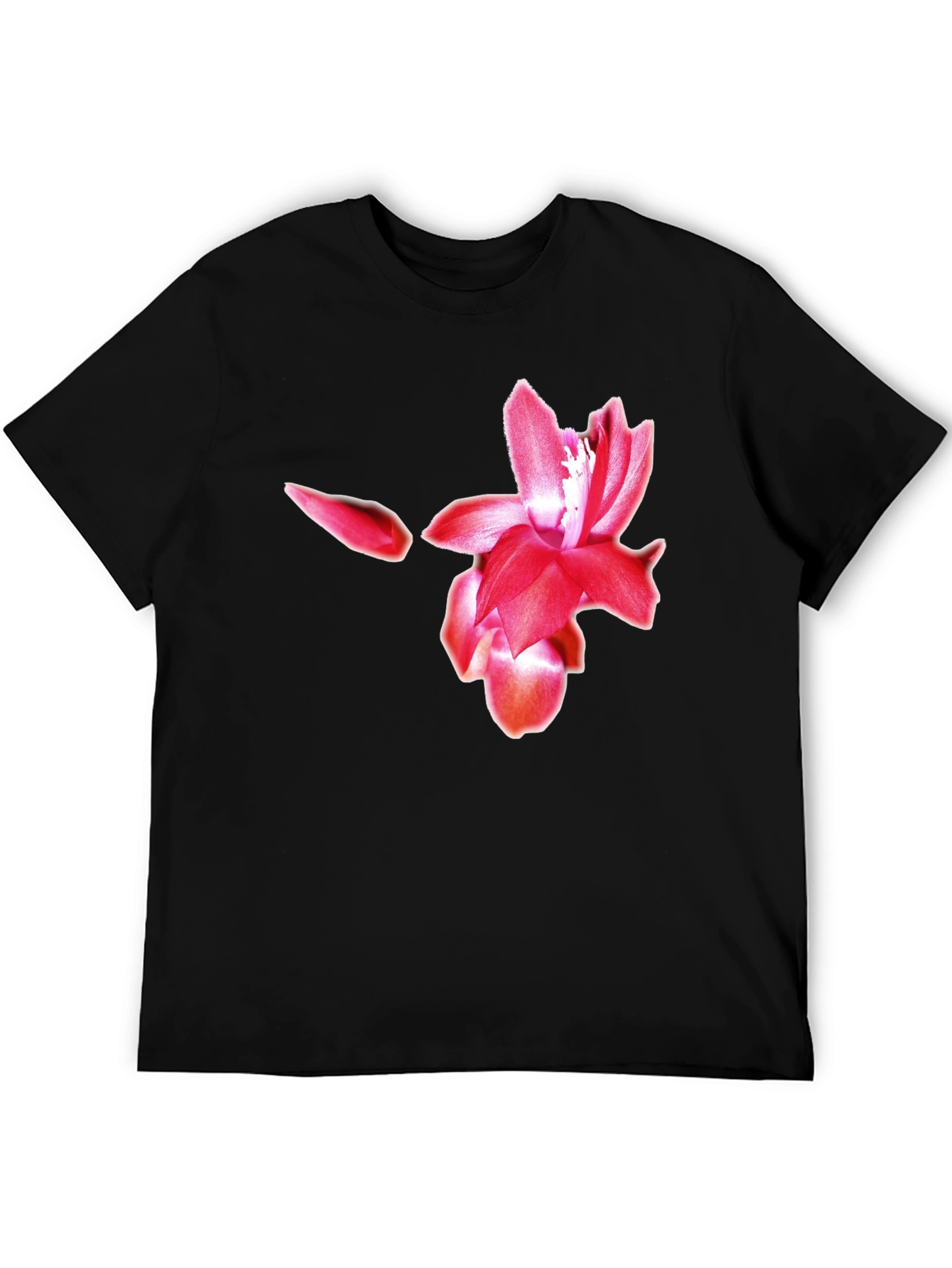 Floral Graphic Black T-Shirt