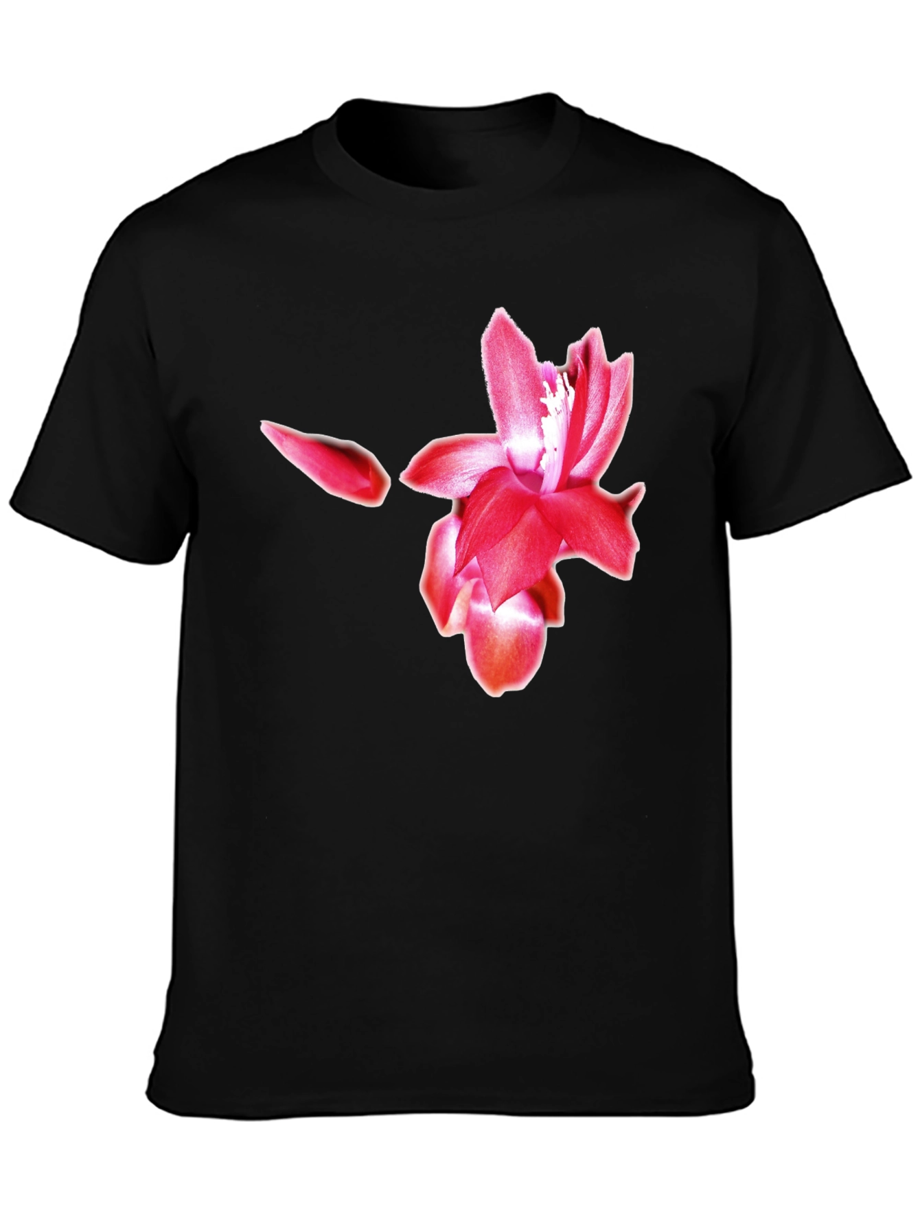 Floral Graphic Black T-Shirt