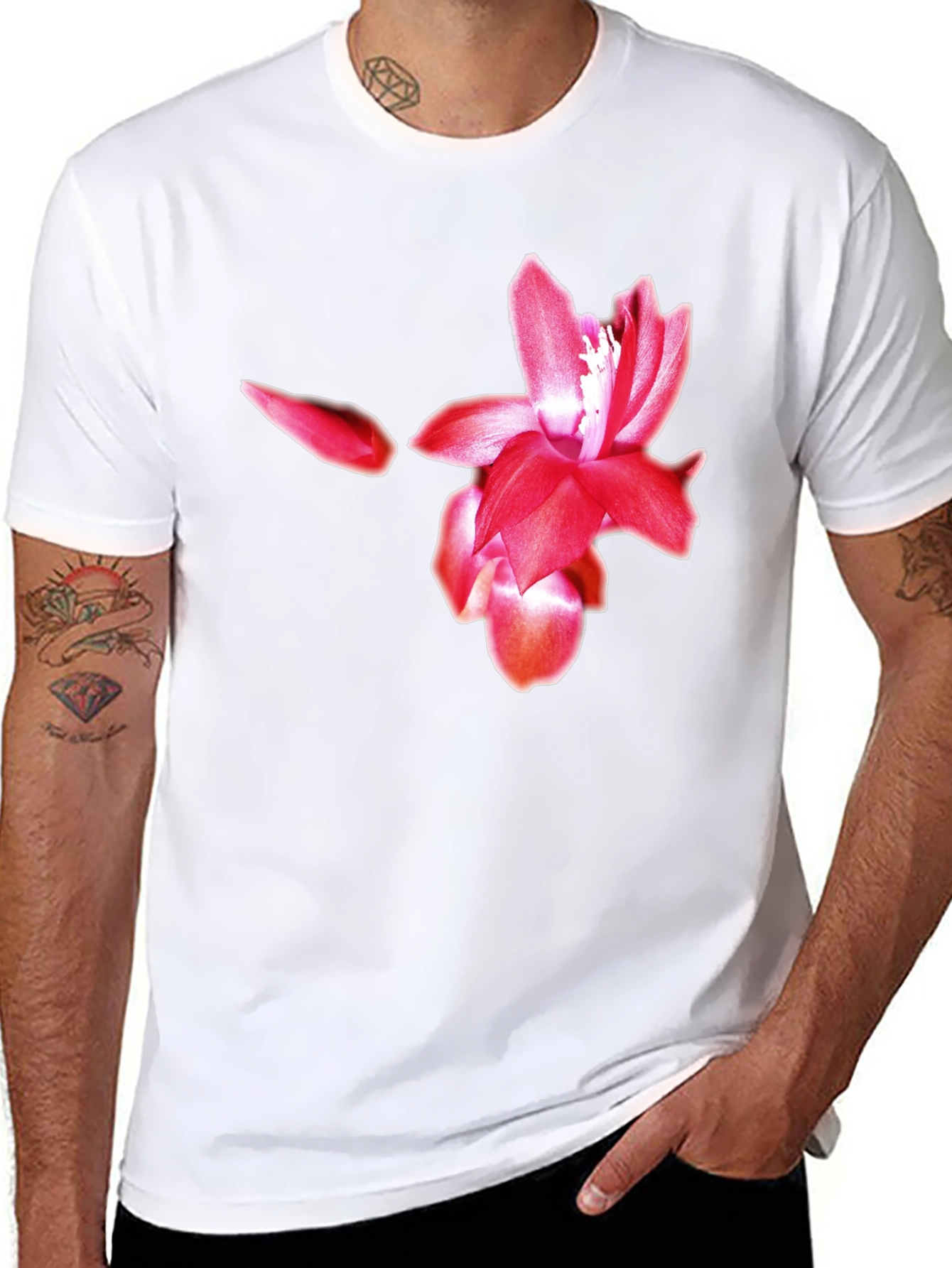 Floral Graphic Black T-Shirt