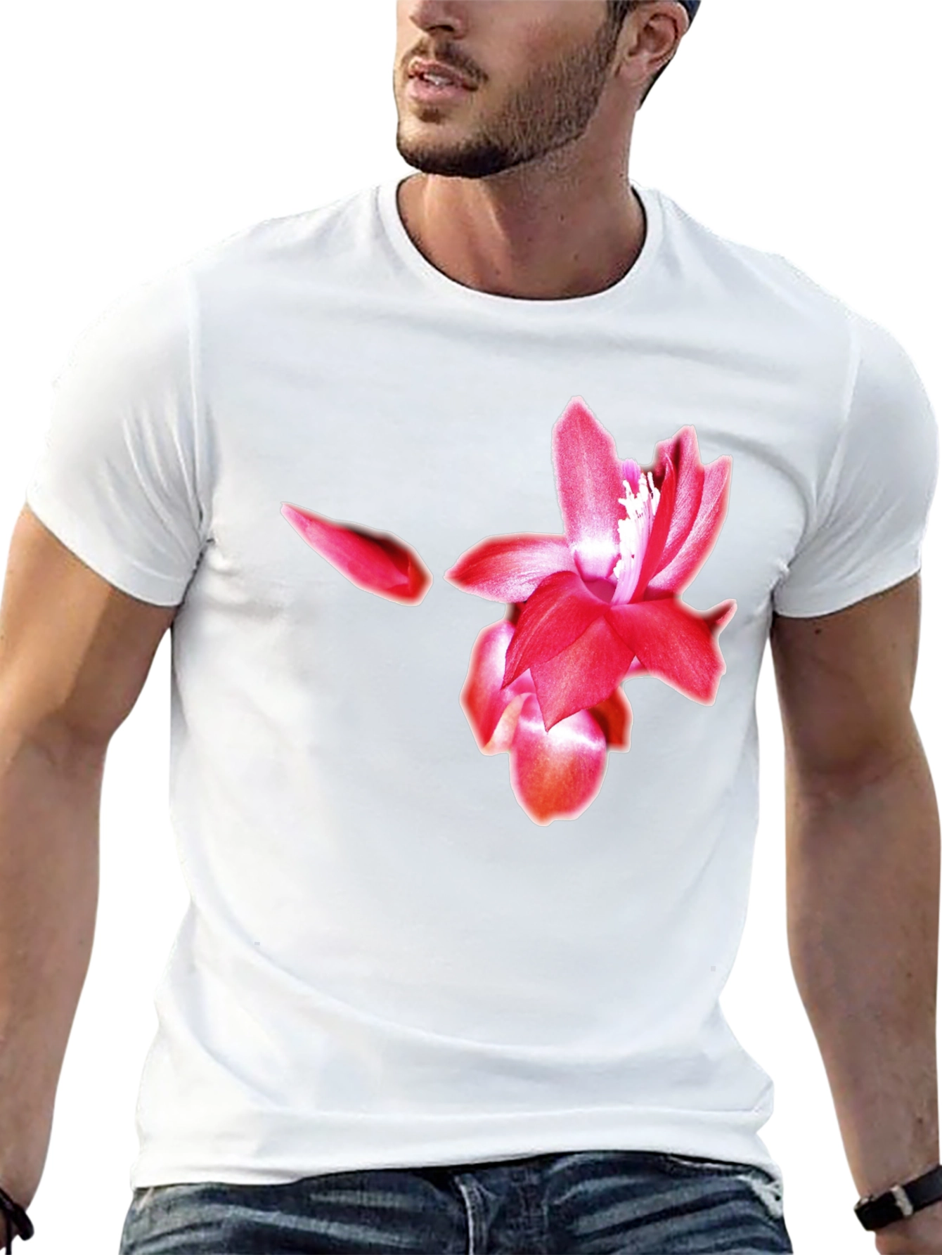 Floral Graphic Black T-Shirt