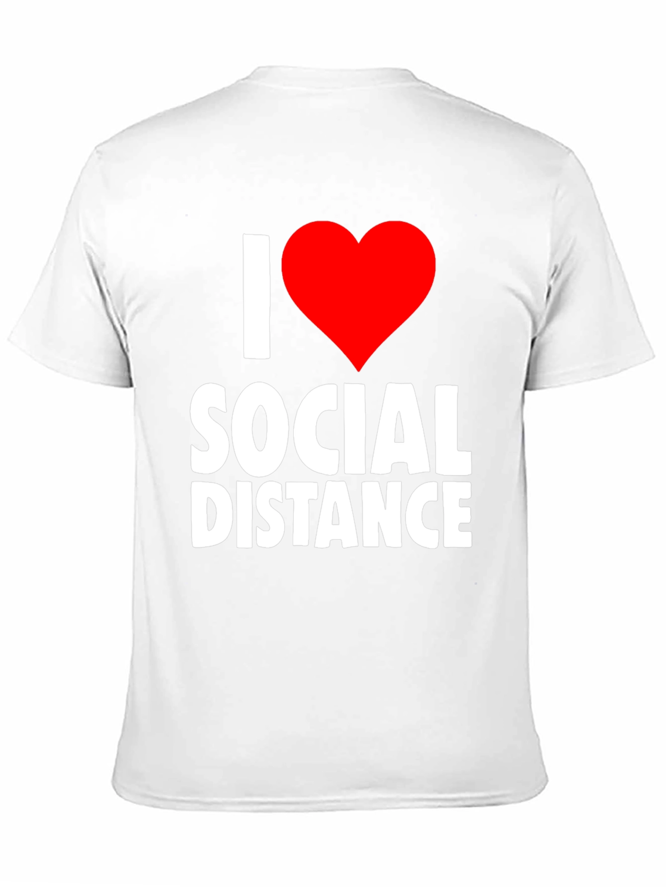 I Heart Social Distance Black Graphic T-Shirt