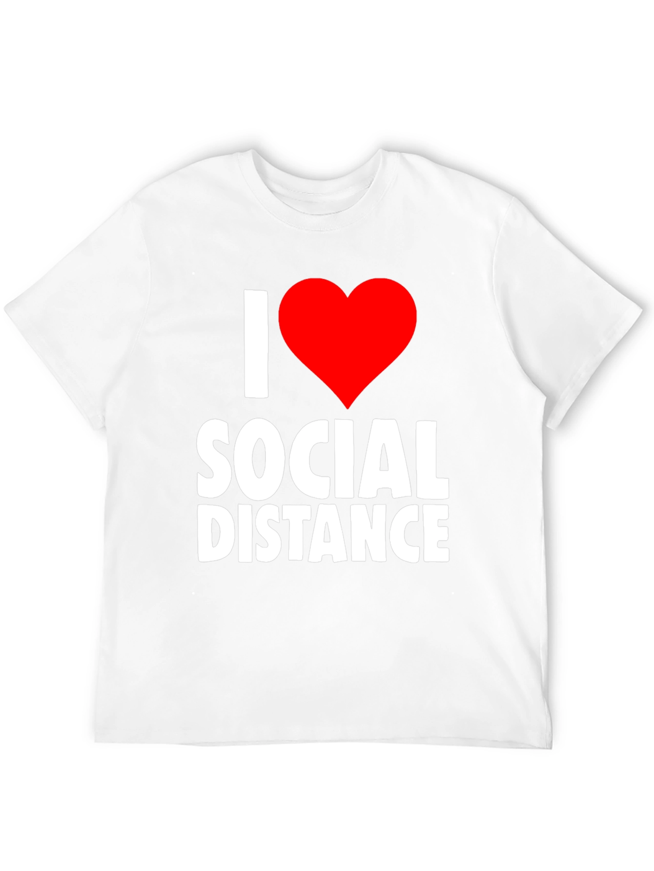 I Heart Social Distance Black Graphic T-Shirt