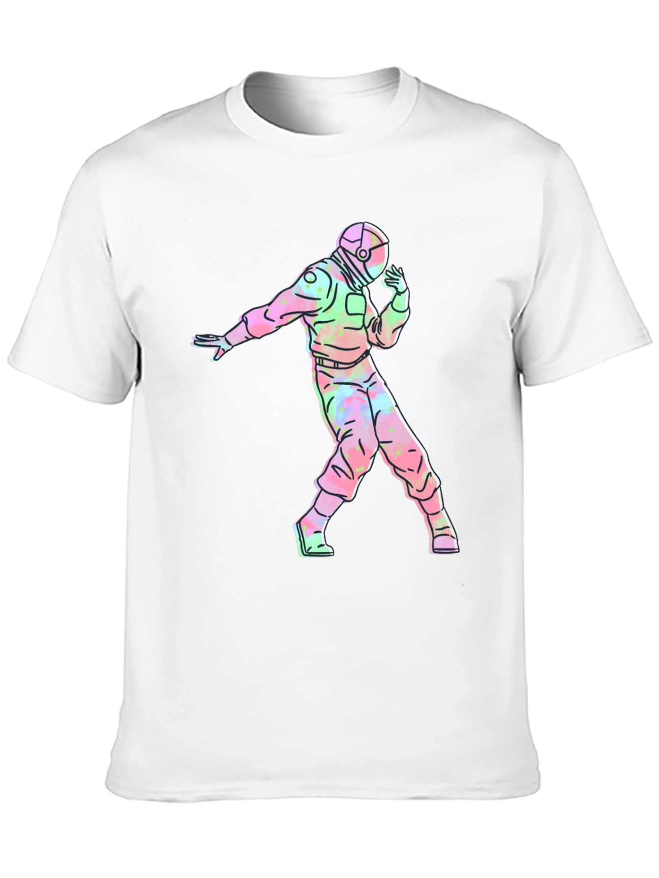 Astronaut Tie-Dye Graphic T-Shirt