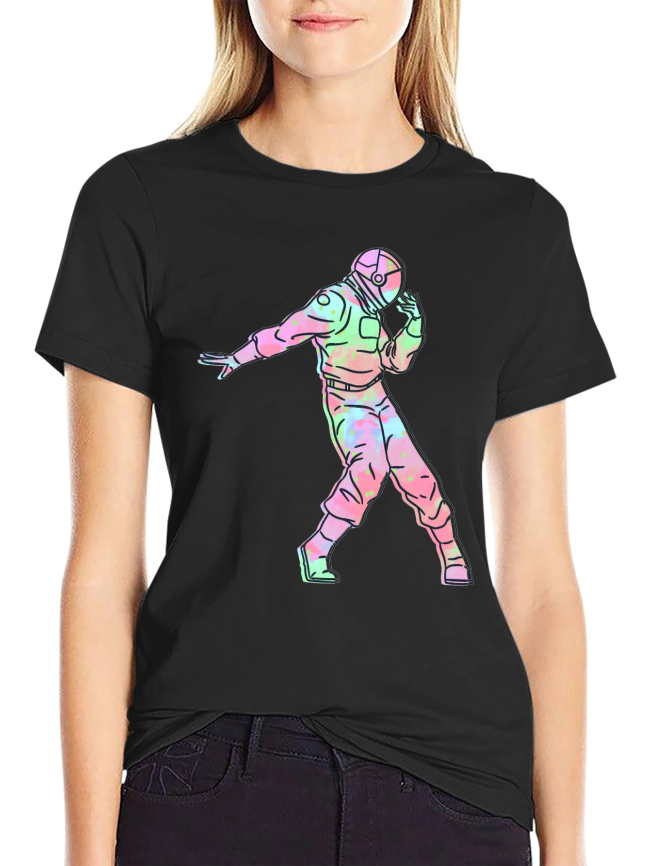 Astronaut Tie-Dye Graphic T-Shirt