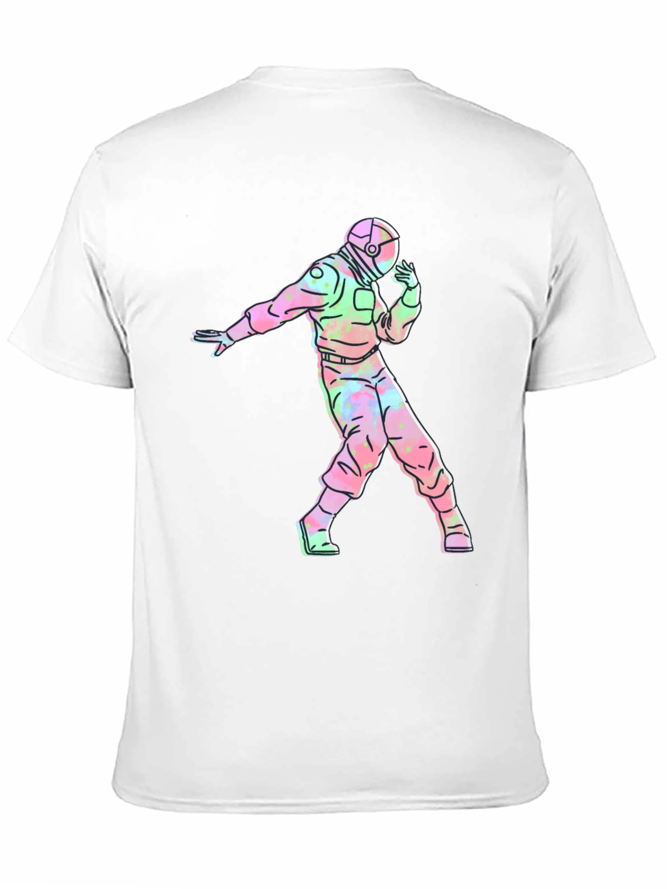Astronaut Tie-Dye Graphic T-Shirt