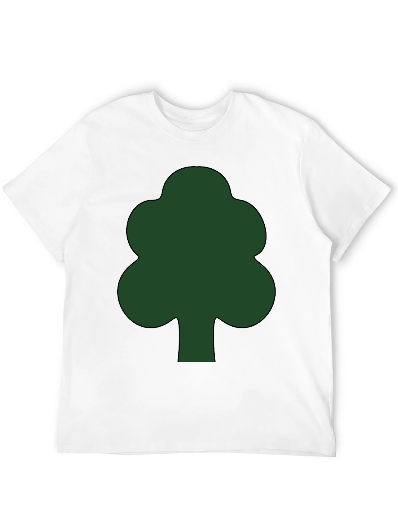 Green Tree Graphic Black T-Shirt