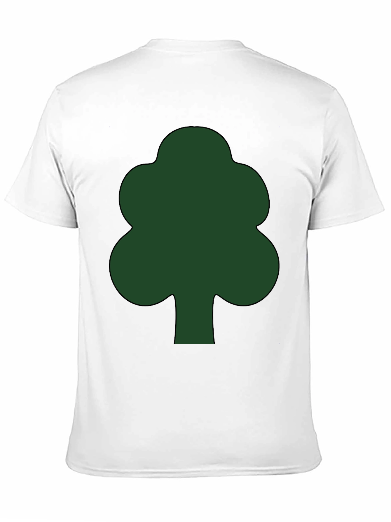 Green Tree Graphic Black T-Shirt