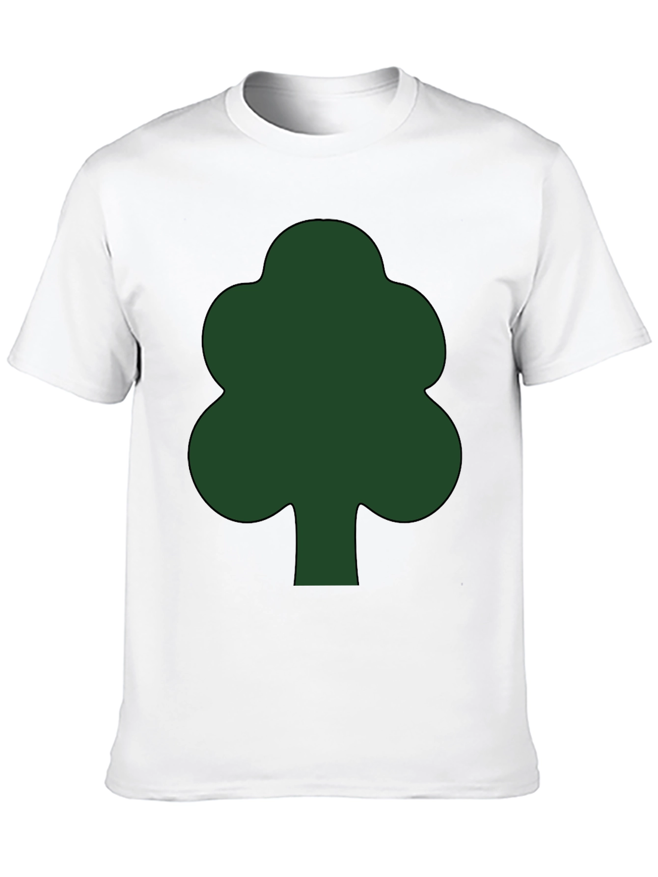 Green Tree Graphic Black T-Shirt