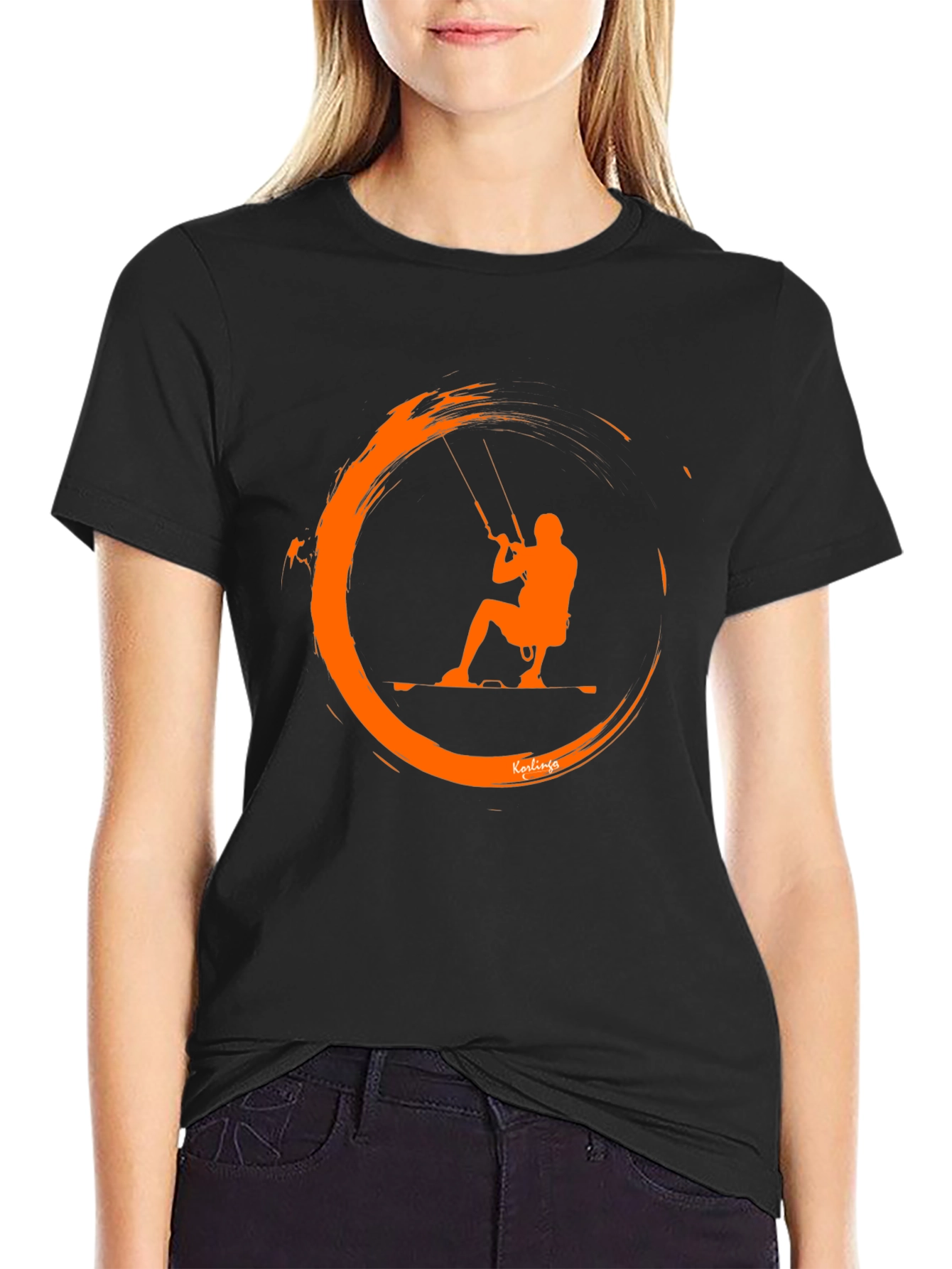 Kitesurfing Graphic Tee - Black
