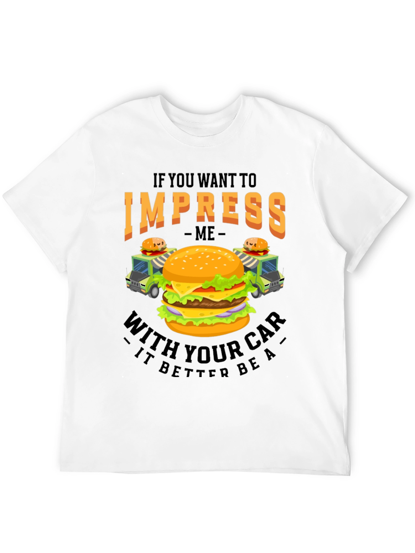 Impress Car Burger Black T-Shirt