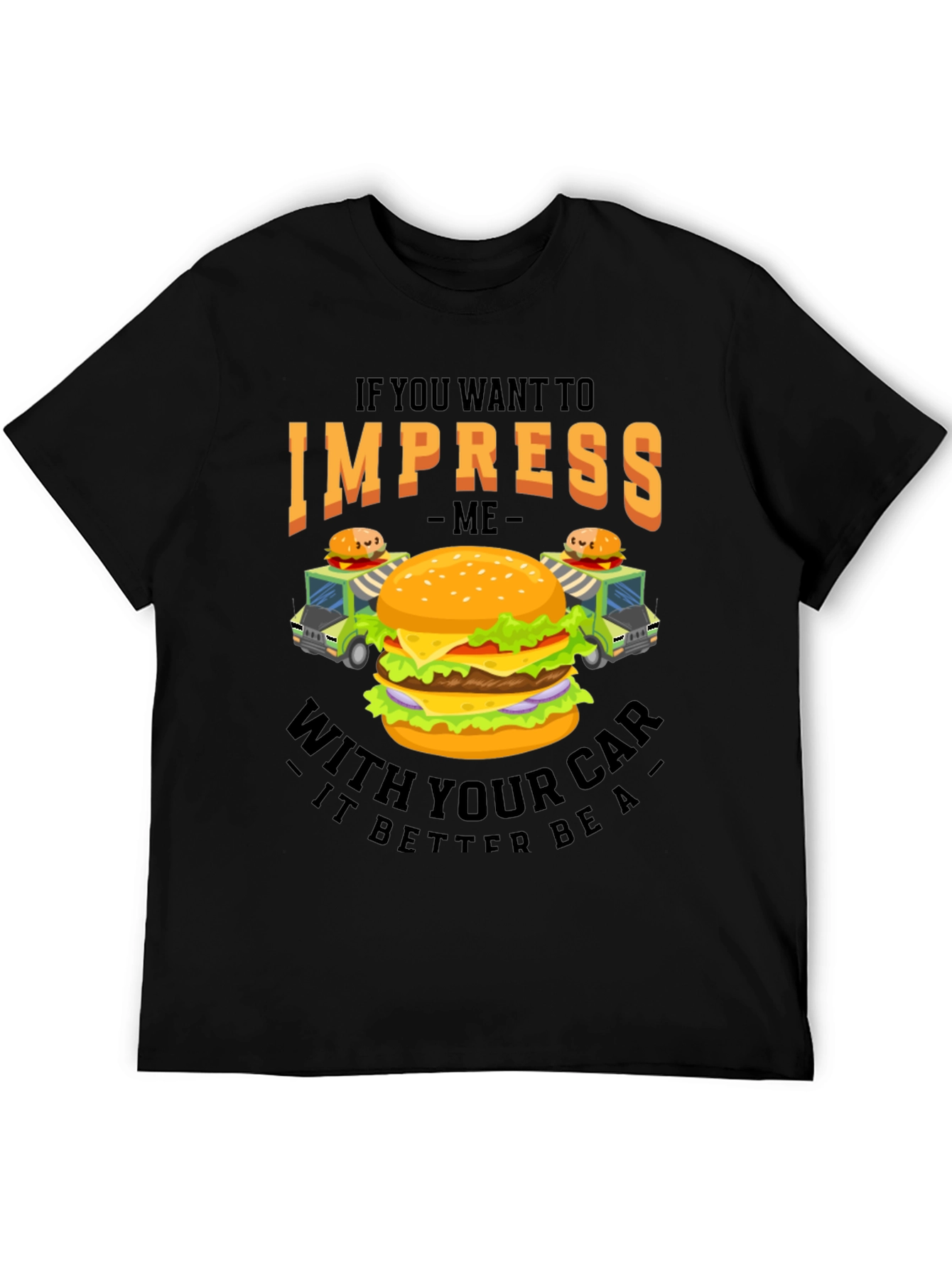 Impress Car Burger Black T-Shirt